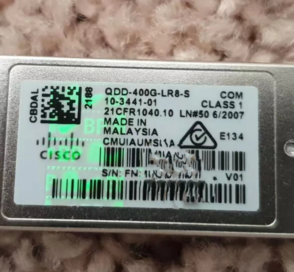 1x New Cisco QDD-400g-LR8-S 400G QSFP-DD 400G Transceiver VIA Fedex P1