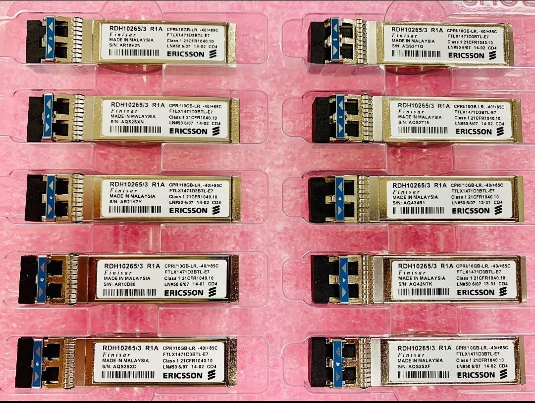 5pcs ERICSSON RDH10265/3 SFP+ 10G-LR 1310nm 10km SFP+ 10GBASE FTLX1471D3BTL-E7