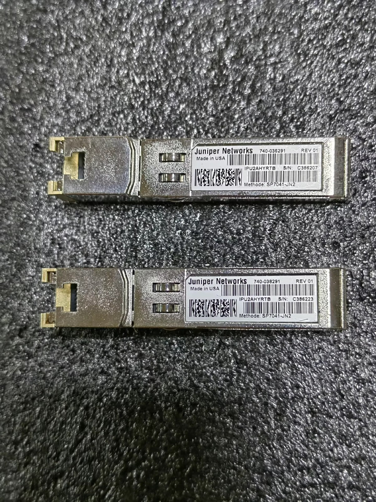2PCS Juniper 740-038291 EX-SFP-1GE-T TX 10/100/1000 Transceiver IPU2AHYRTB