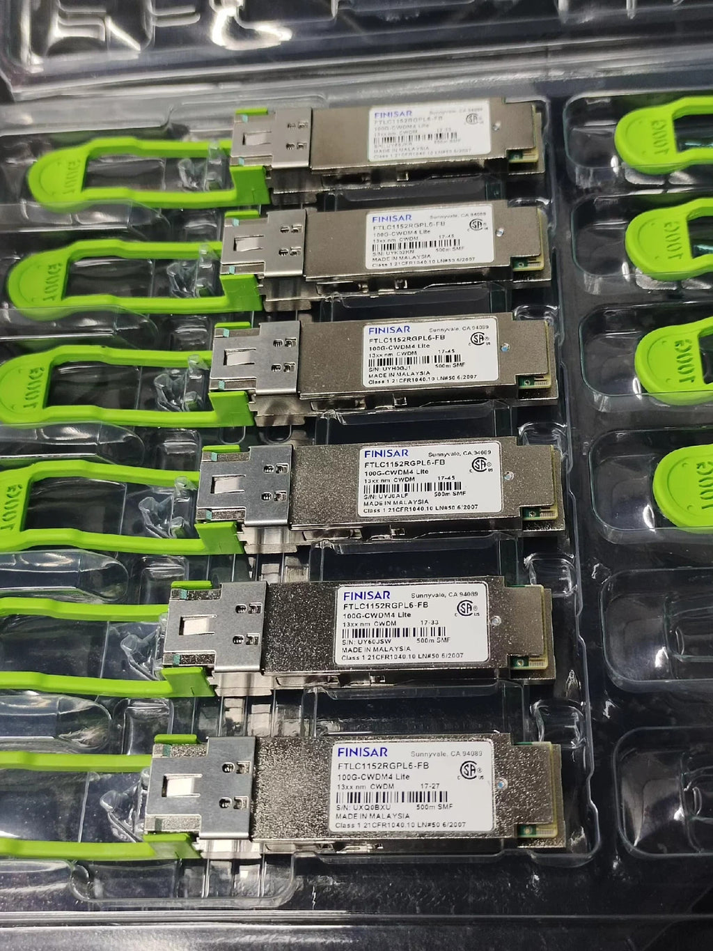 1 unidad Finisar FTLC1152RGPL6-FB 100G-CWDM4 13xx CWDM 500m SMF Transceptor óptico