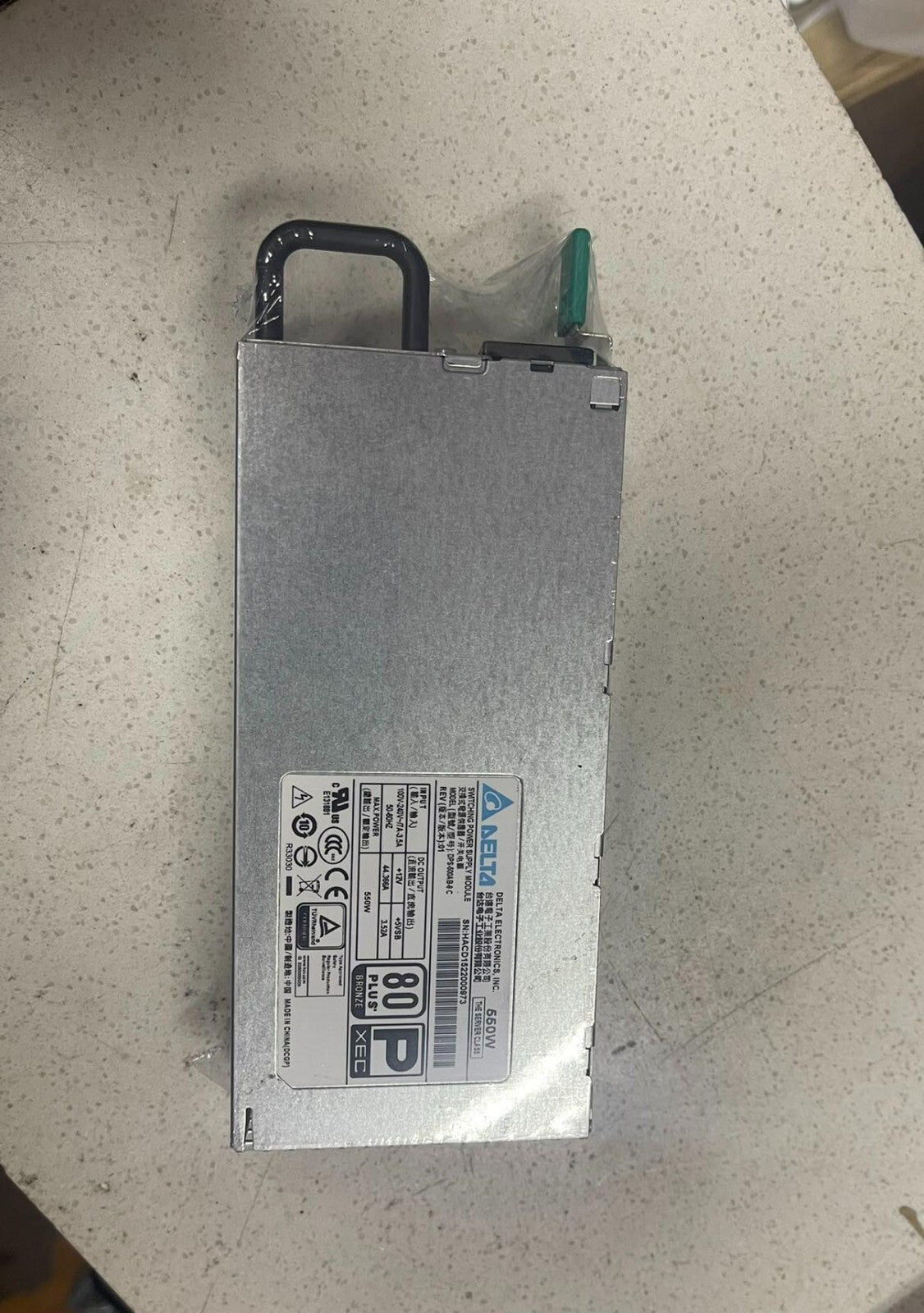 1 unidad CRPS 550W Fuente de Alimentación Conmutada DPS-500AB-9A DPS-500AB-9 Delta Probada