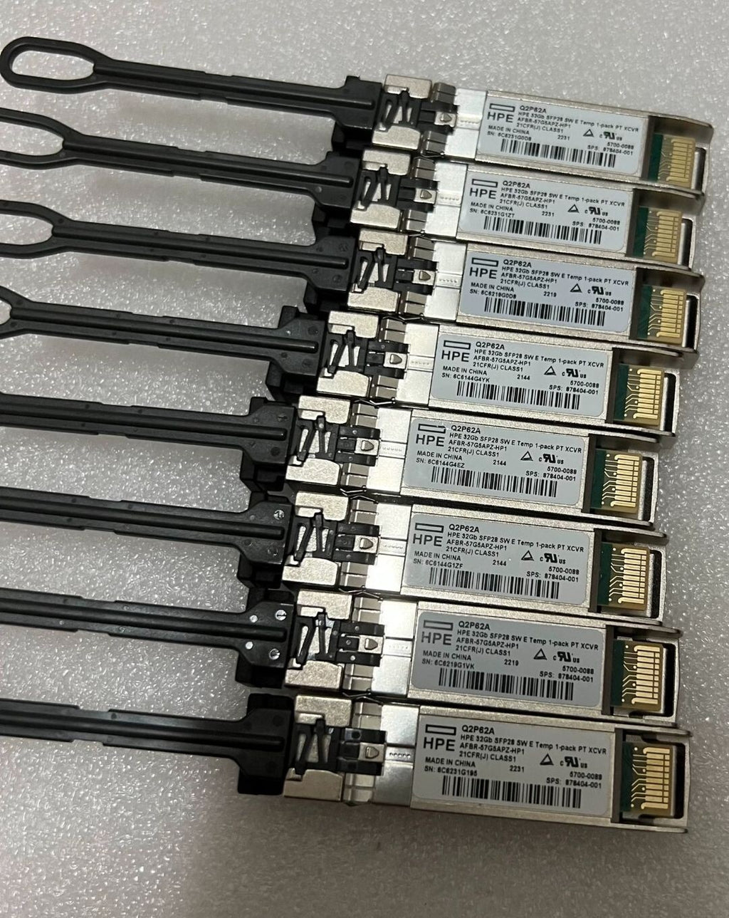 1pcs HPE Q2P62A 32Gb AFBR-57G5APZ-HP1 SFP28 SW E-Temp 850nm PT XCVR Transceiver