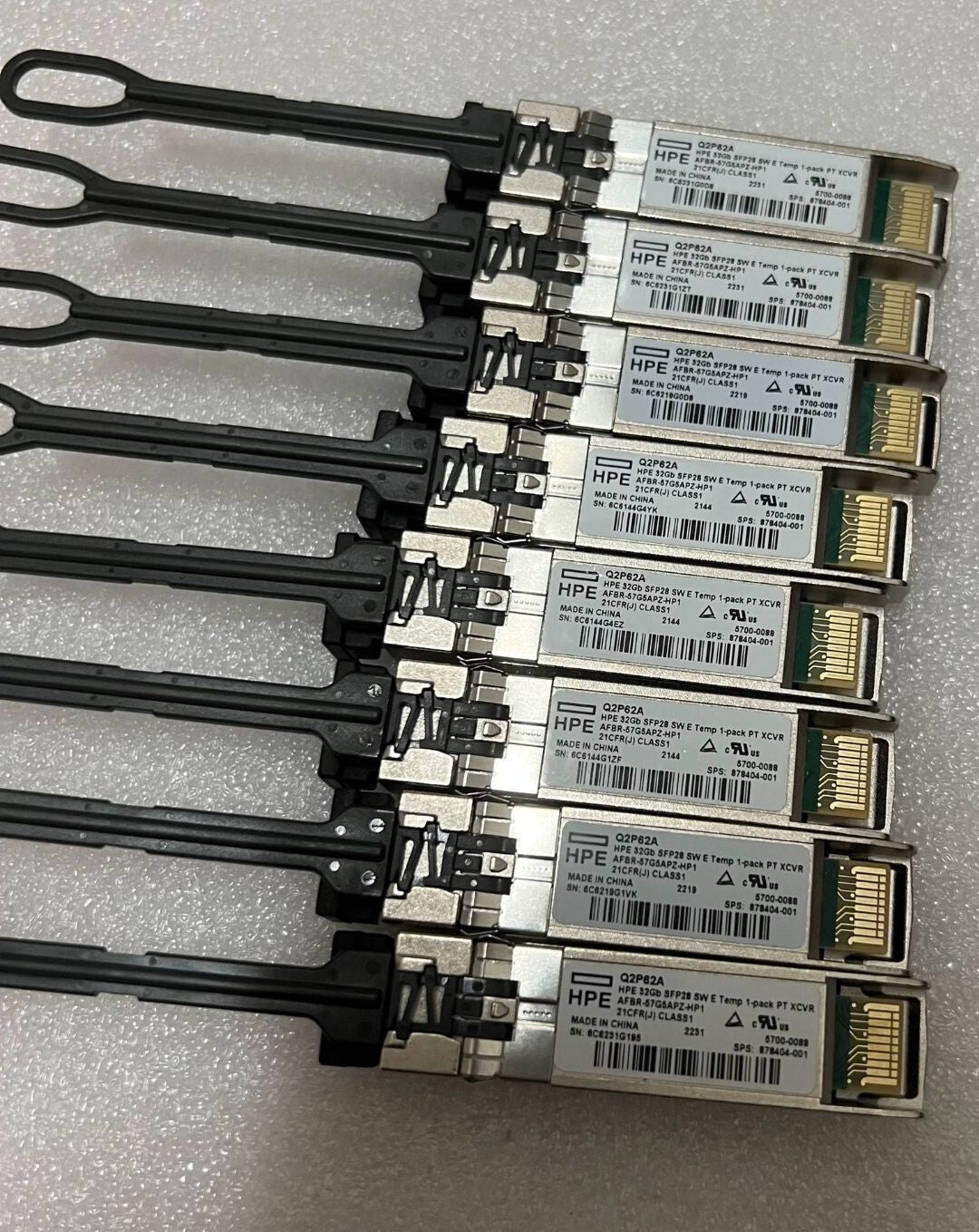1pcs HPE Q2P62A 32Gb AFBR-57G5APZ-HP1 SFP28 SW E-Temp 850nm PT XCVR Transceiver