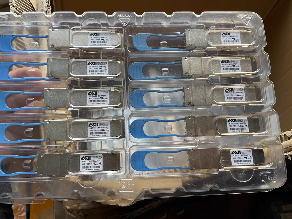 2pcs AOI QSFP+ Optical Transceiver 40G LR4 10km CWDM PIN C-Temp AQOLLCQ4EDMA0791