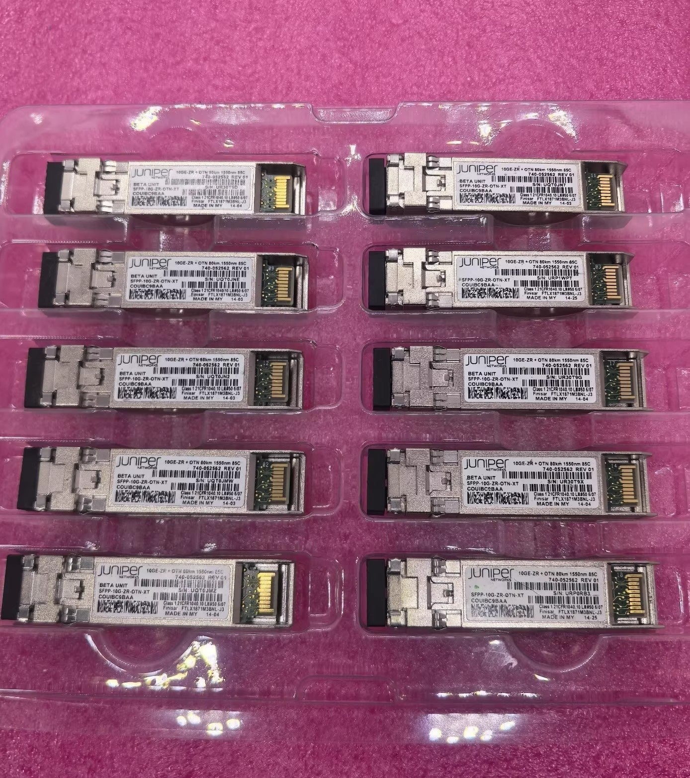1PCS Juniper SFPP-10G-ZR-OTN-XT 740-052562 SFPP 80KM 1550nm 85C Fiber Optic