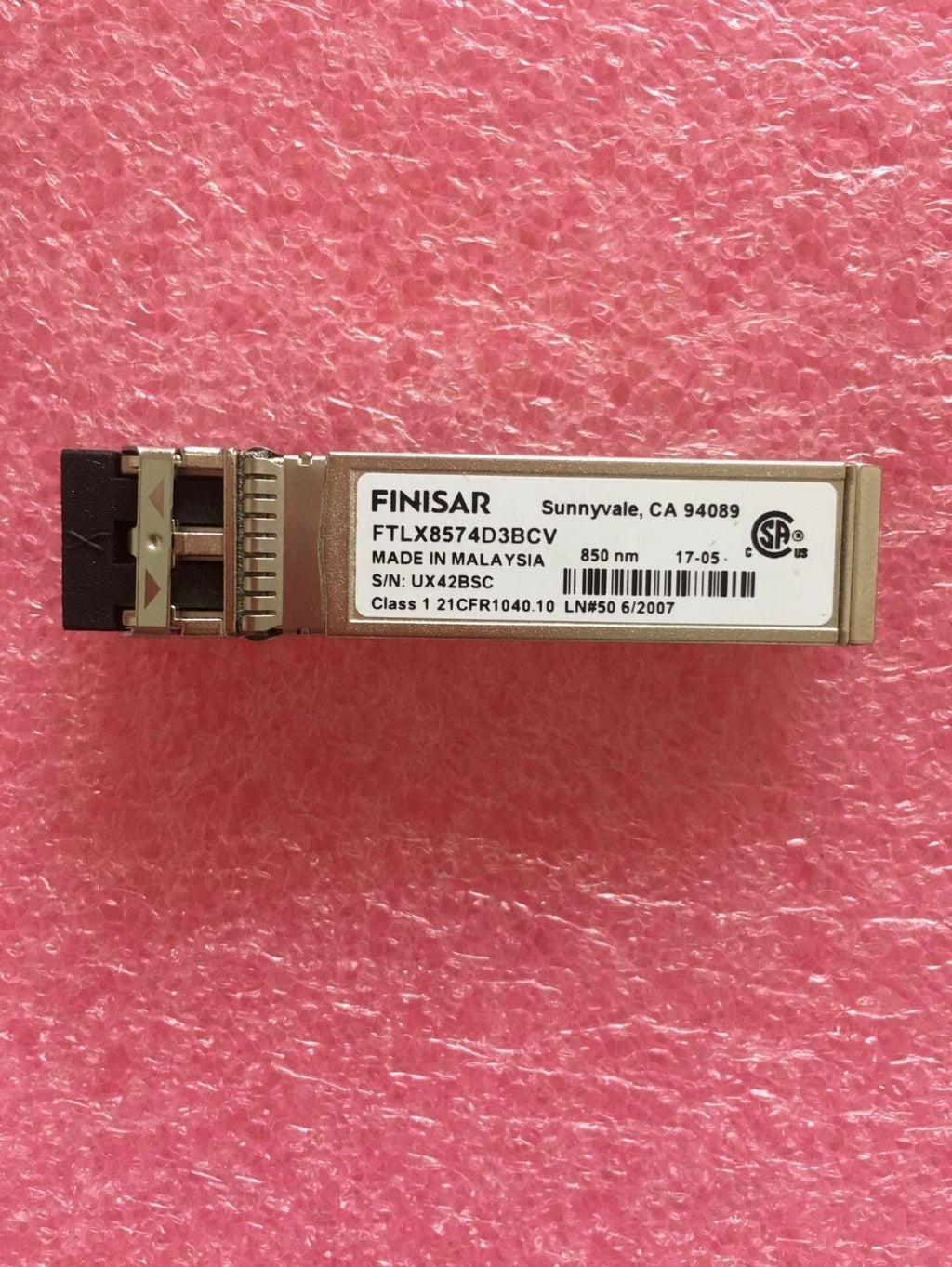 4 Stk. FINISAR FTLX8574D3BCV 10Gbe SFP+ Transceiver-Modul KLASSE 1 21CFR1040.10
