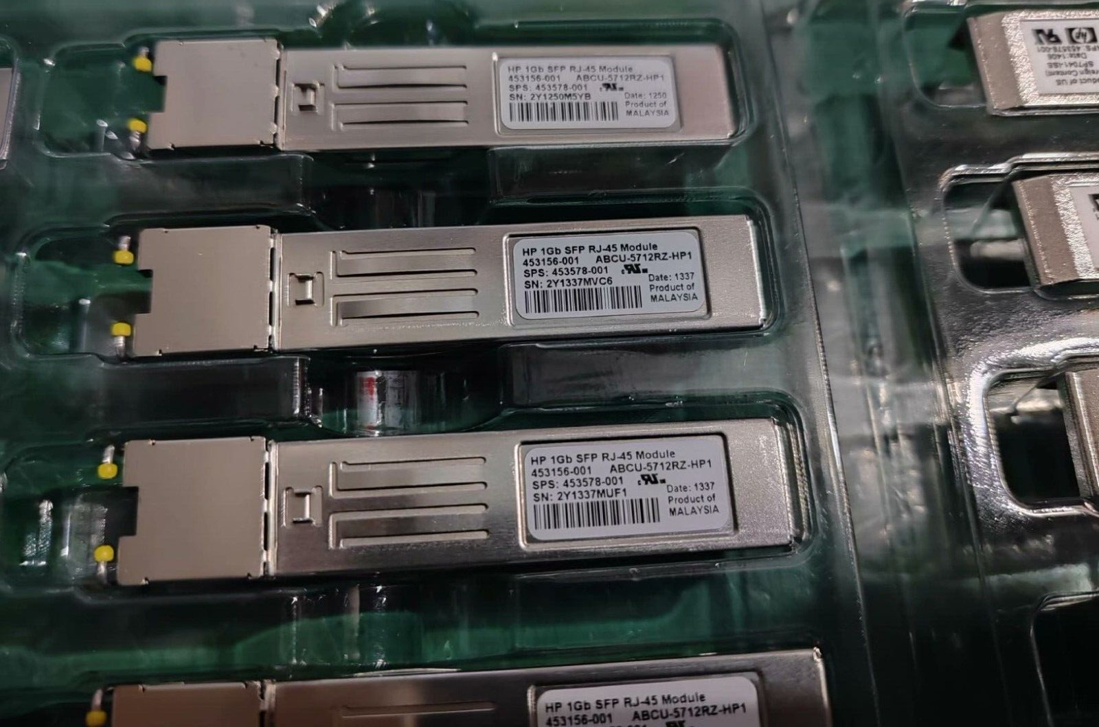 10 unidades HP 1GB SFP RJ-45 Módulo 453156-001 453578-001 Transceptor SP7041-ISS
