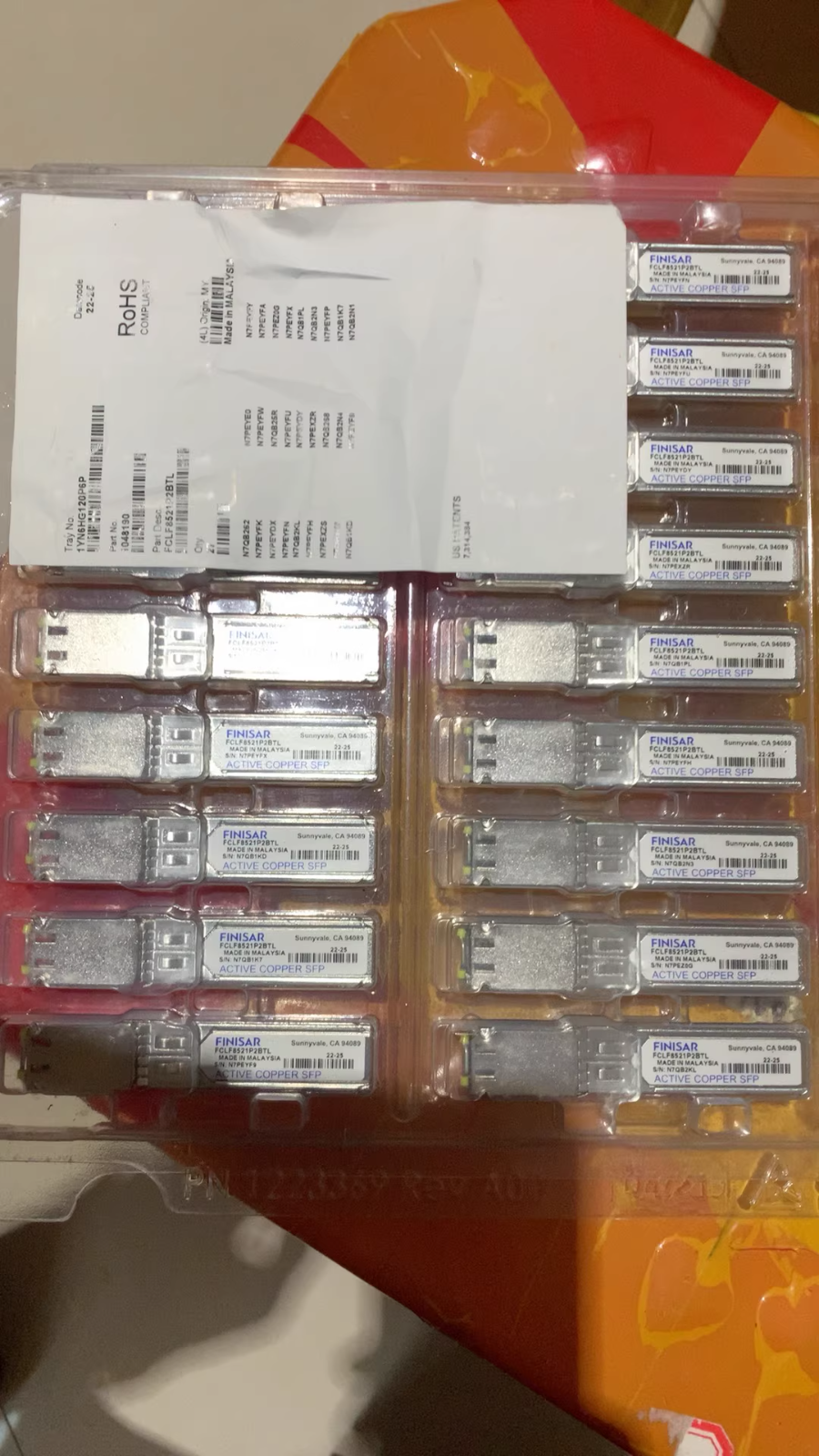 4PCS Finisar FCLF8521P2BTL SFP-1G-T 1000BASE-T SFP Copper RJ-45 Transceiver