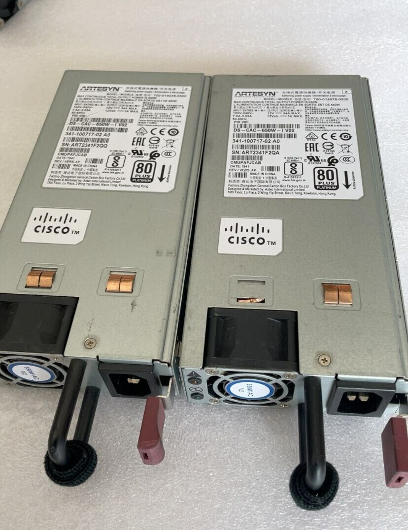 1PCS Cisco DS-CAC-650W-I Fuente de alimentación de CA de 650 W 341-100717-02 para Switch 9132T