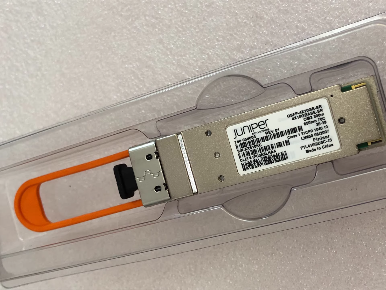 1pcs Juniper 740-054053 QSFPP-4X10GE-SR 4X 10Gbase 850 MPO-12 Transceiver Module
