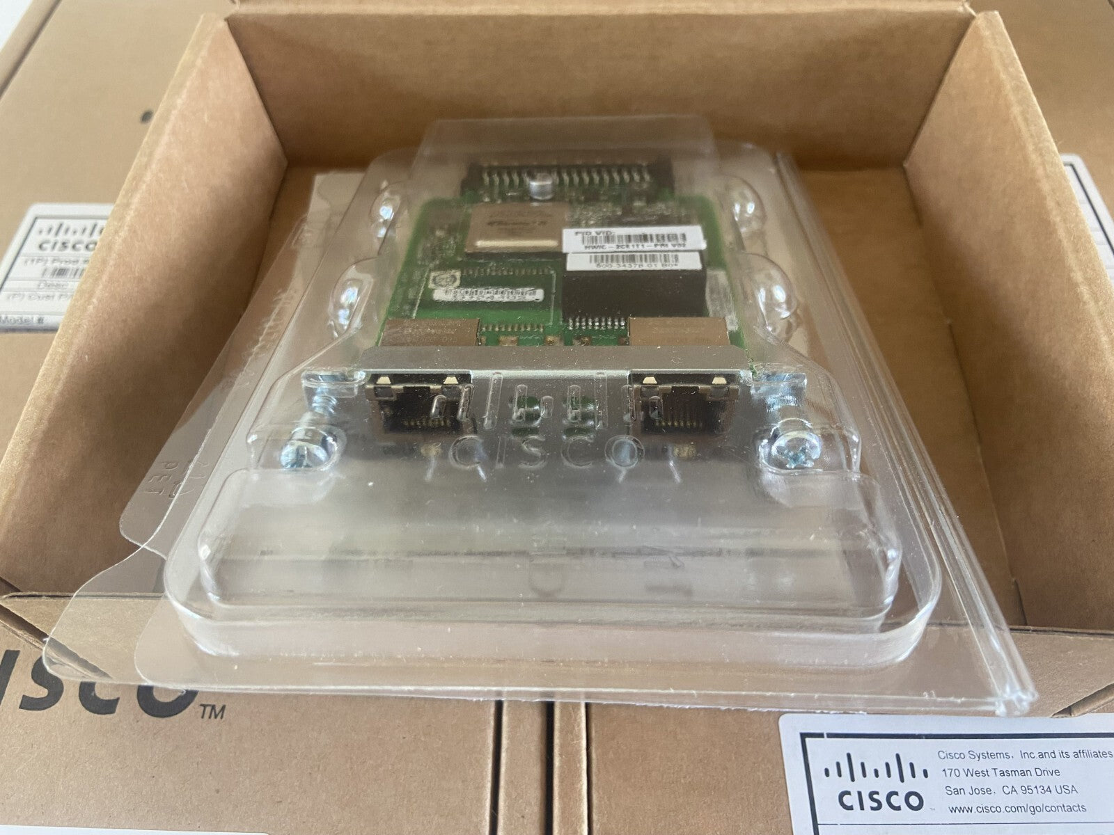 1 unidad Cisco HWIC-2CE1T1-PRI genuino y nuevo Módulo T1/E1 y PRI canalizado de 2 puertos