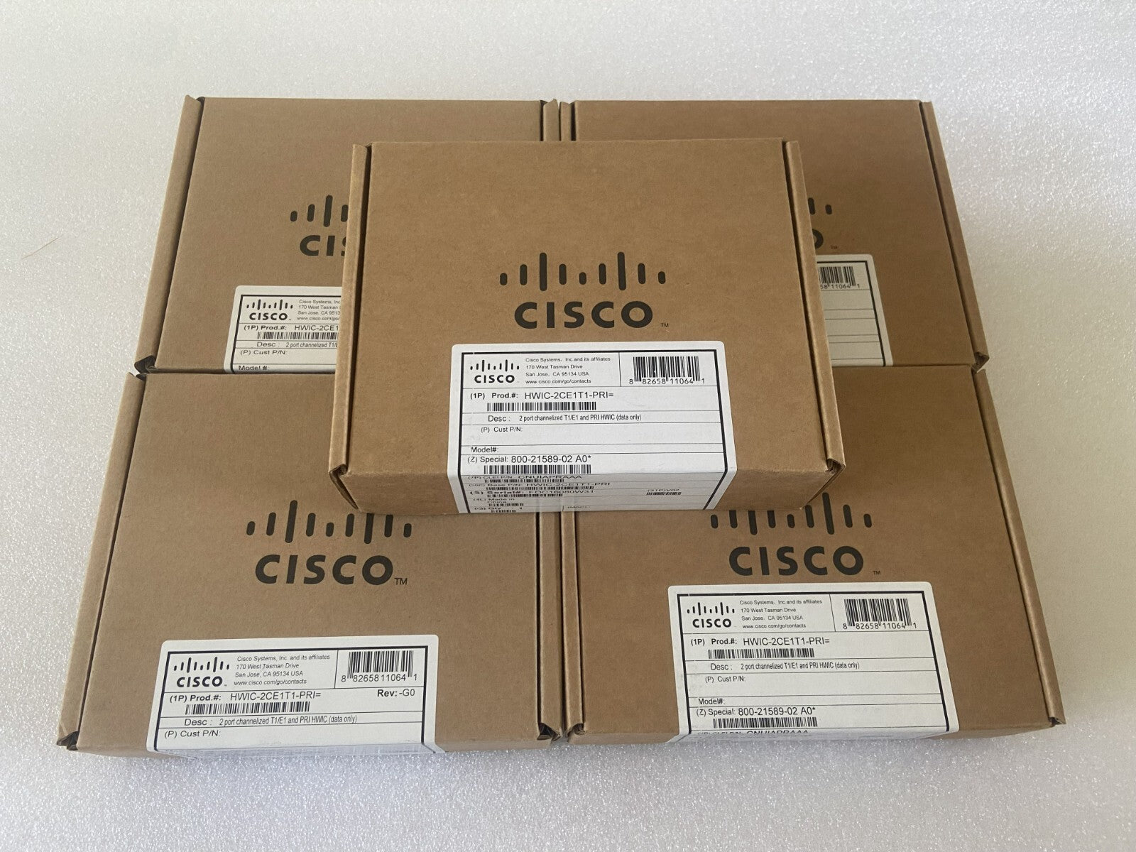 1 unidad Cisco HWIC-2CE1T1-PRI genuino y nuevo Módulo T1/E1 y PRI canalizado de 2 puertos