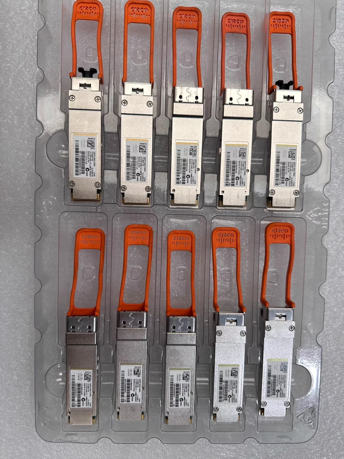 Lot of 2 Cisco QSFP-40G-CSR4 10-2837-02 40GBASE-CSR4 QSFP Module