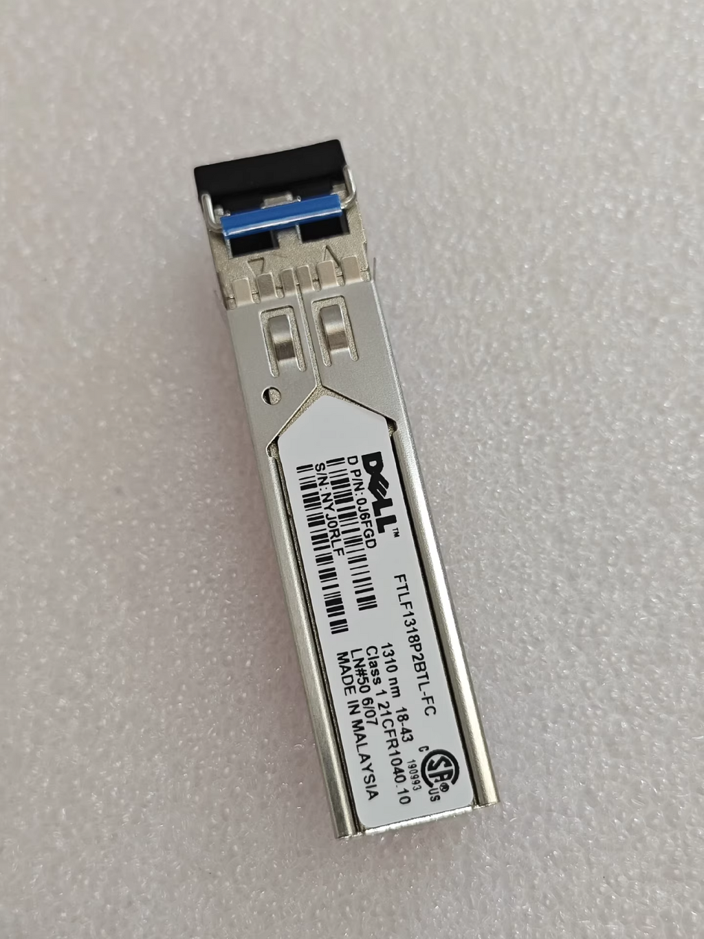 2PCS Dell EMC J6FGD FTLF1318P3BTL-FC 1.25 Gb/s SFP-LX 1310nm LC 10km Transceiver