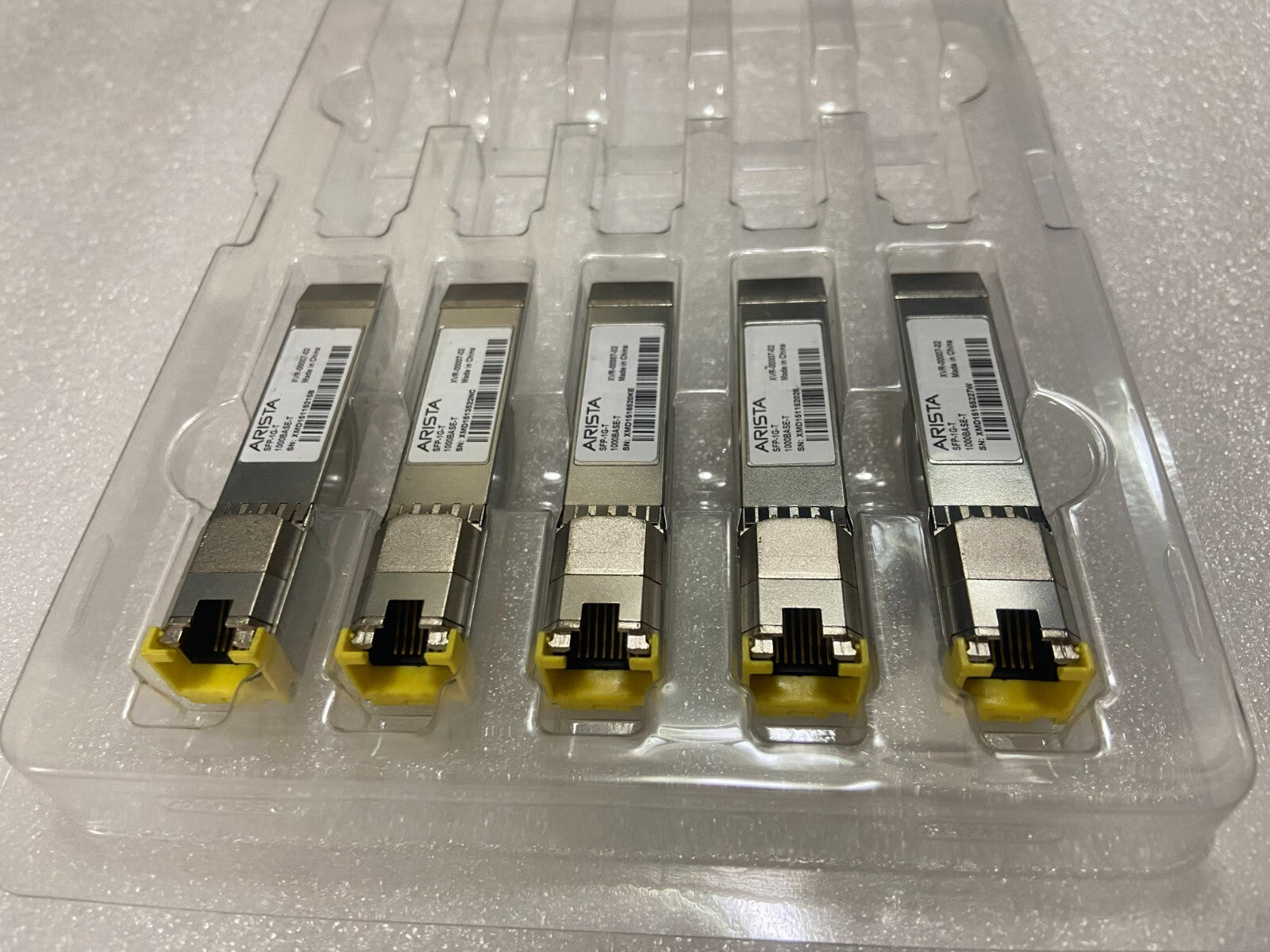 Lot von 5 Arista 1000BASE-T RJ45 SFP XVR-00007-02 für Dell Arista 08T47V SFP-1G-T