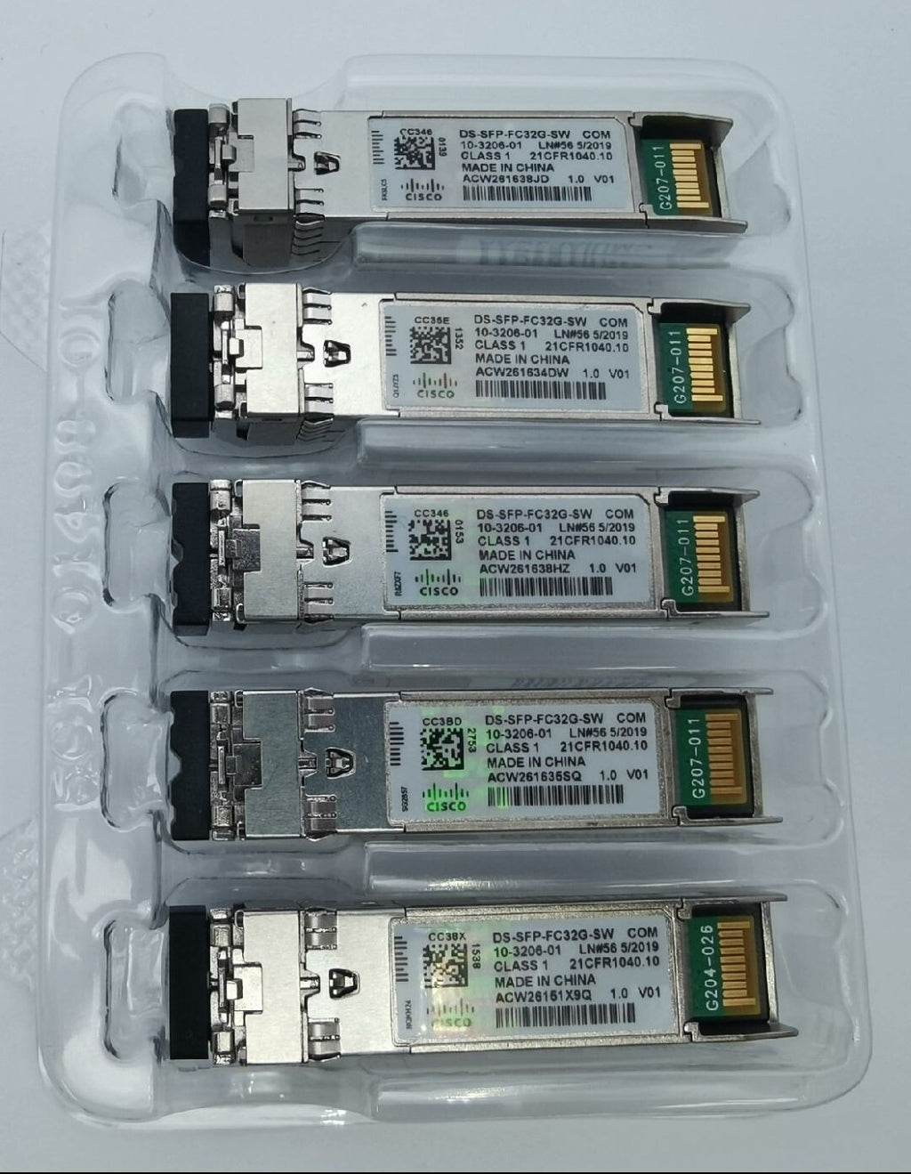 1pcs GENUINE CISCO DS-SFP-FC32G-SW SFP 10-3206-01 32Gbps Fiber Channel SW SFP+
