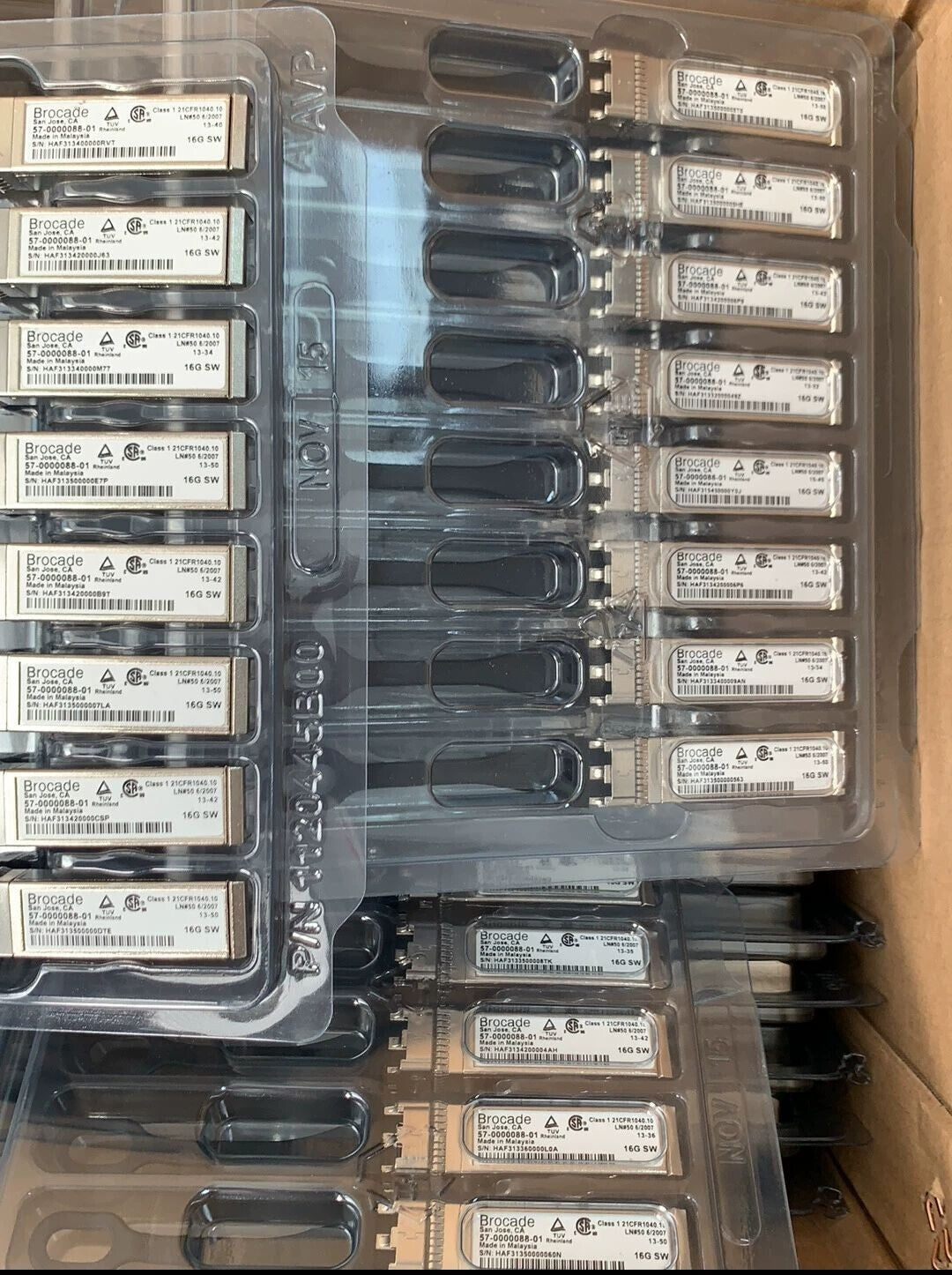 5 St. Original BROCADE 57-0000088-01 16GB SW 125M 850NM SFP+ GBIC XBR-000192