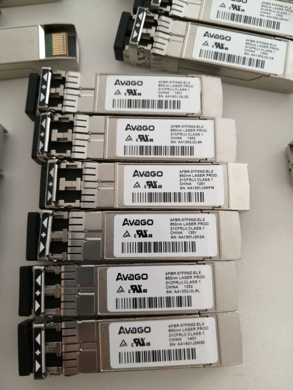 2pcs Avago 16GB SFP+ AFBR-57F5MZ-ELX FC 850nm Fiber Channel Transceiver GBIC