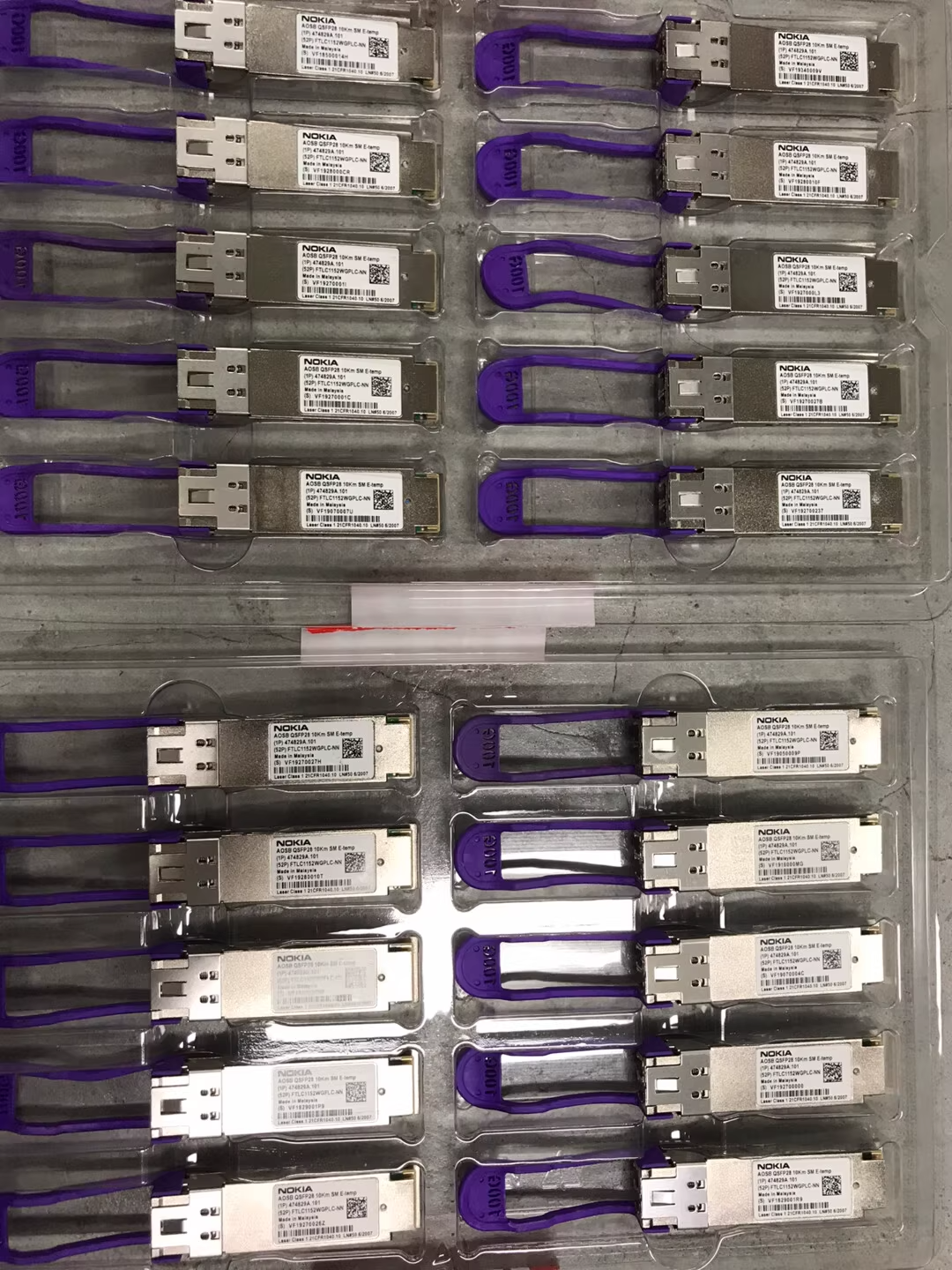 Nokia 474829A.101 AOSB QSFP28 10Km SM E-temp FTLC1155WGPLC-NN 100G Module 1pcs