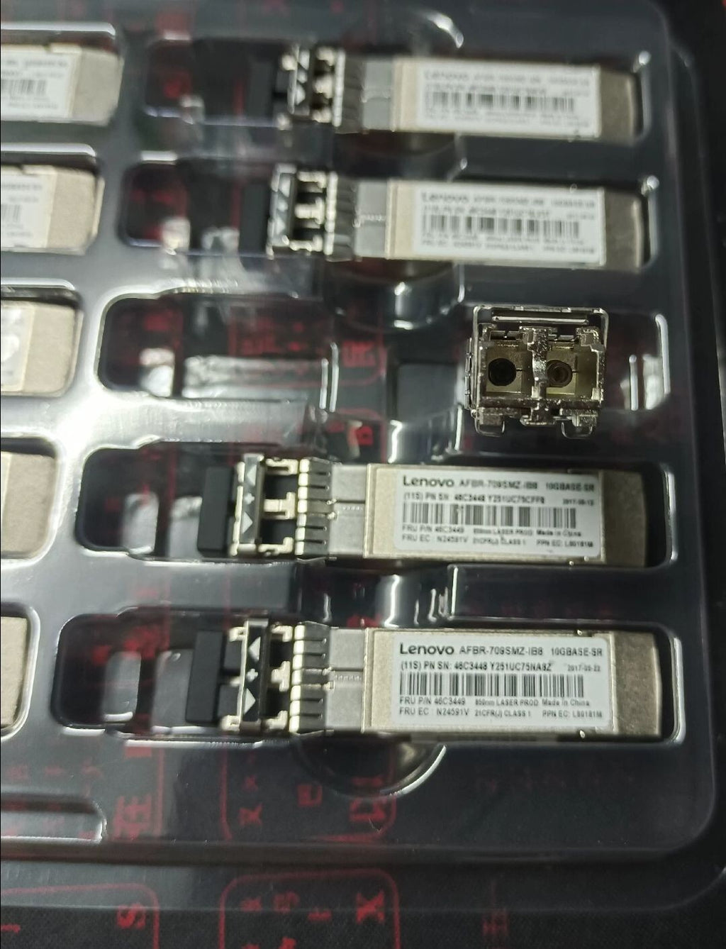 Lot of 10 Lenovo / IBM 46C3448 46C3449 AFBR-709SMZ-IB8 10Gbase-SR Transceiver
