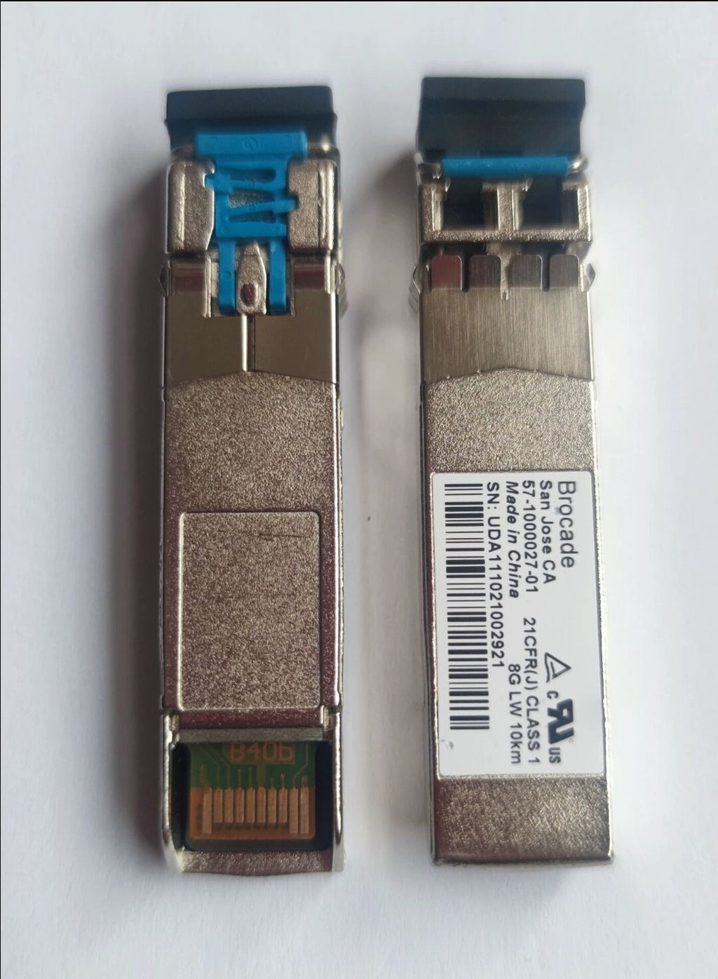 2 Stück Brocade 8Gb 57-1000027-01 XBR-000153 LW Duplex 10Km SFP+ Optischer Transceiver