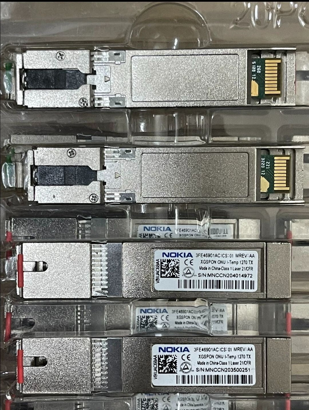 2 St. Nokia 3FE46901AC XGS-PON ONU I-Temp 1270 TX SFP Transceiver-Modul