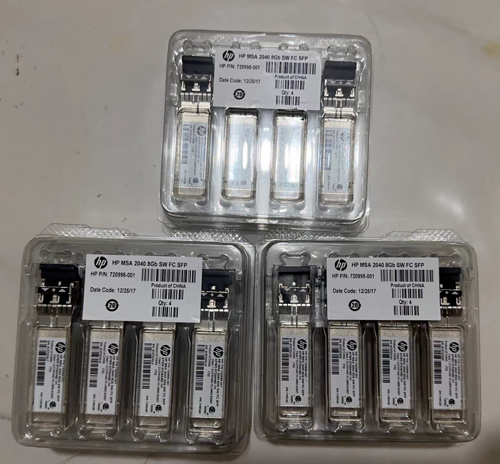 2pcs HP 720998-001 FTLF8528P3BCV-1H MSA 8GB SW FC SFP OPTICAL TRANSCEIVER C8R23A