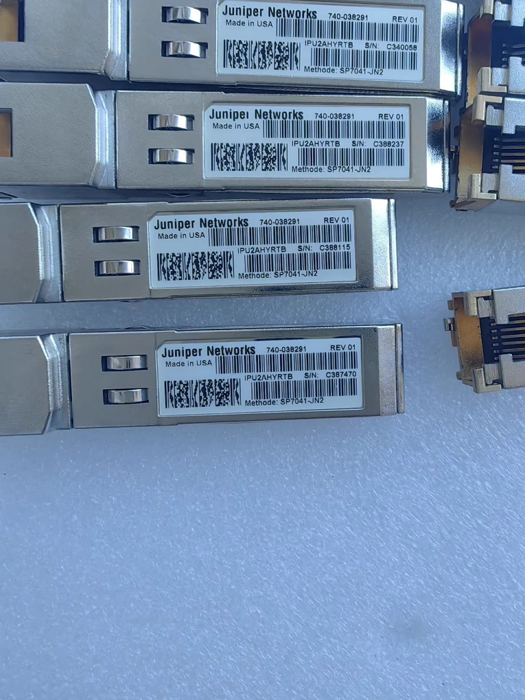 2PCS Juniper 740-038291 EX-SFP-1GE-T TX 10/100/1000 Transceiver IPU2AHYRTB