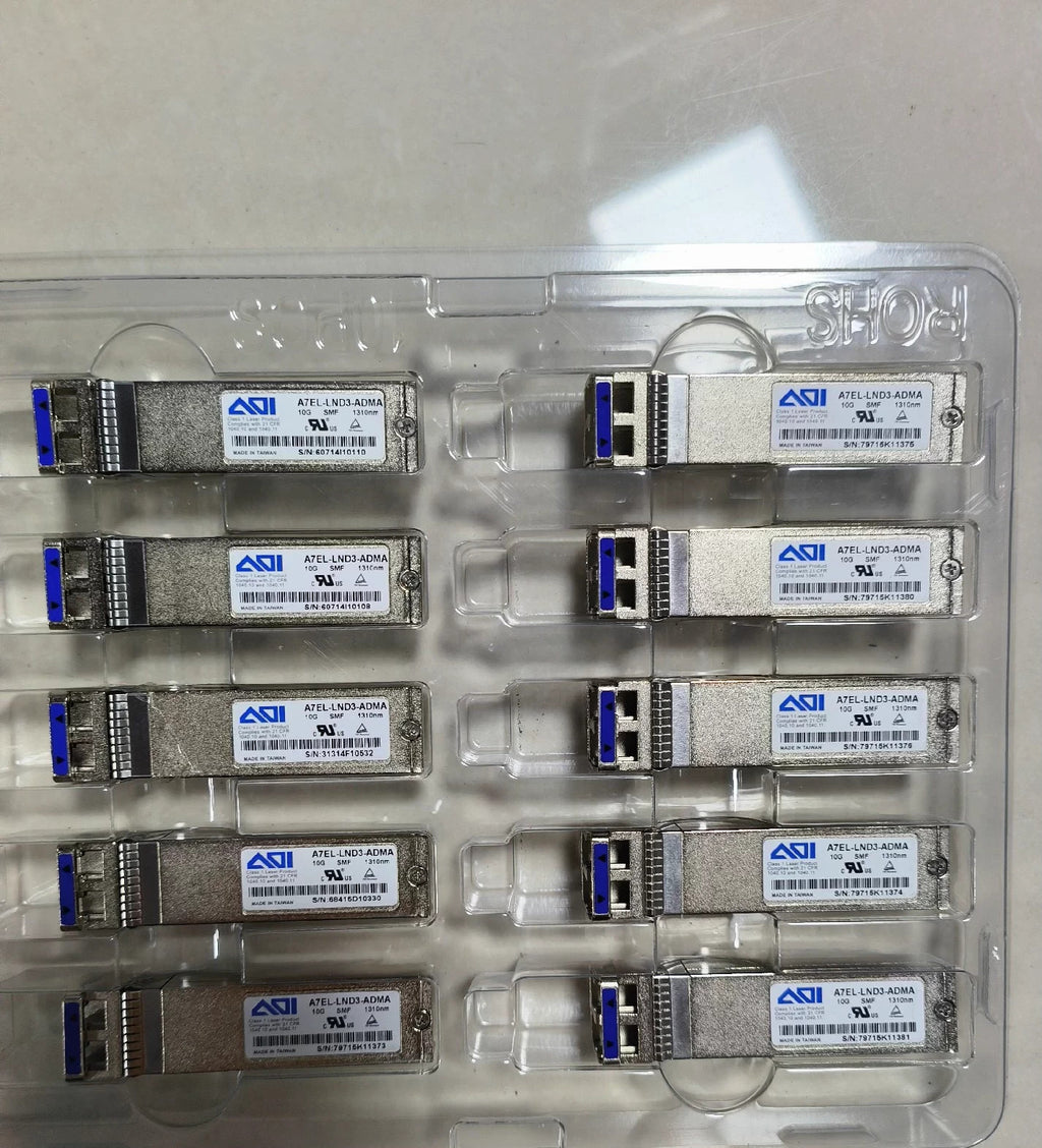 10pcs | AOI A7EL-LND3-ADMA 10GBASE-LR Dual LC SMF 1310nm 10km SFP+ Transceiver