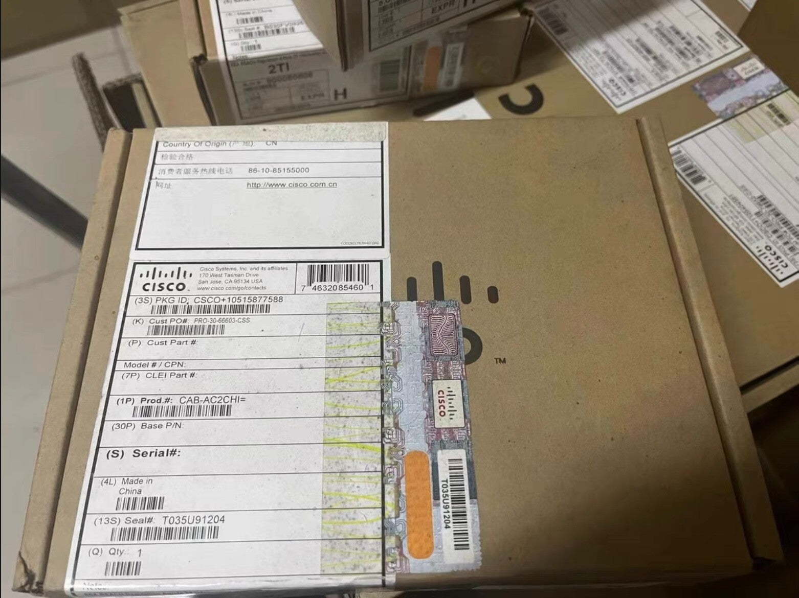 1PC Brand New Cisco CAB-AC2CHI= Cable