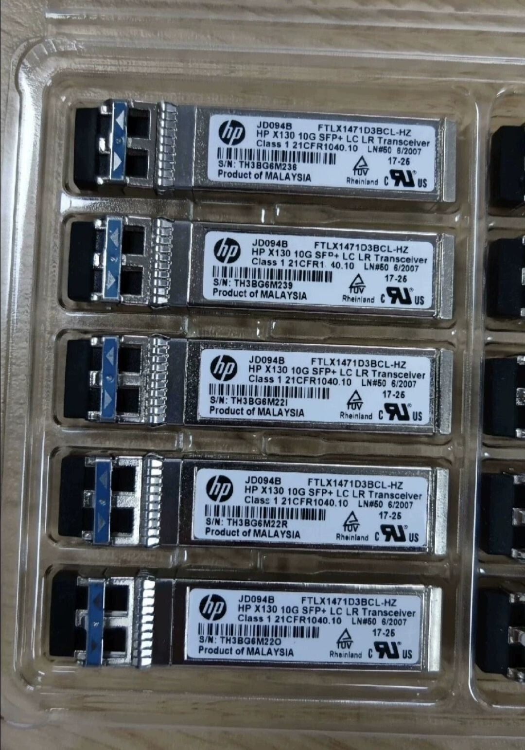 2pcs HP JD094B X130 10G SFP+ LC LR 1310nm 10km SMF FTLX1471D3BCL-HZ Transceiver