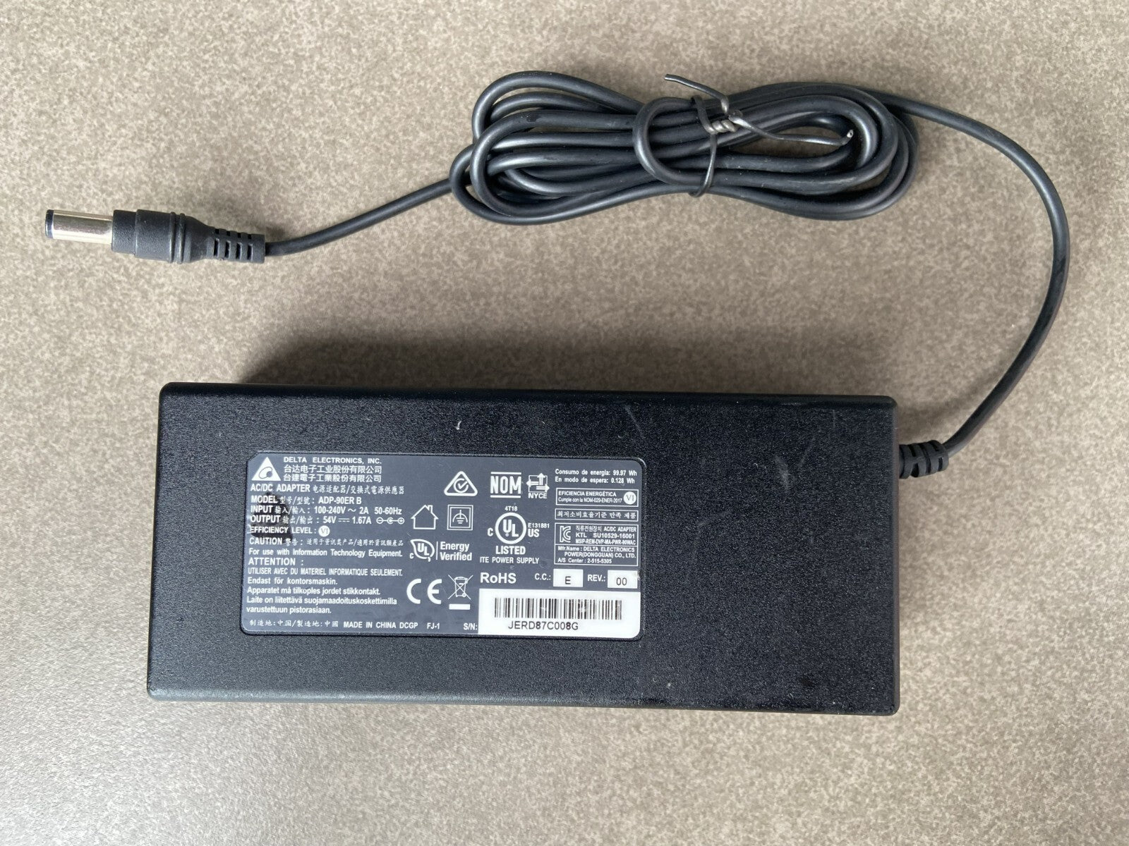 Cisco ADP-90ER B Adaptador de corriente AC 90w Meraki = 640-47010 54V 1.67A Buen estado