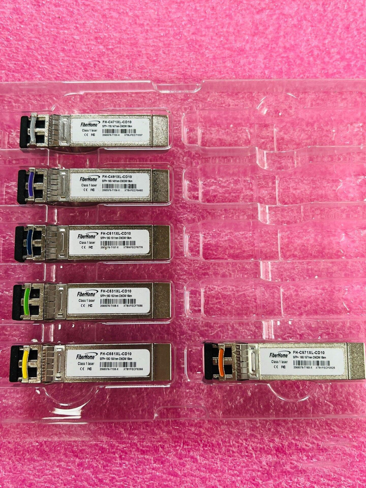 1 unidad transceptor de fibra óptica FiberHome FH-C531XL-CD10 10KM CWDM 1531NM 10G+SFP