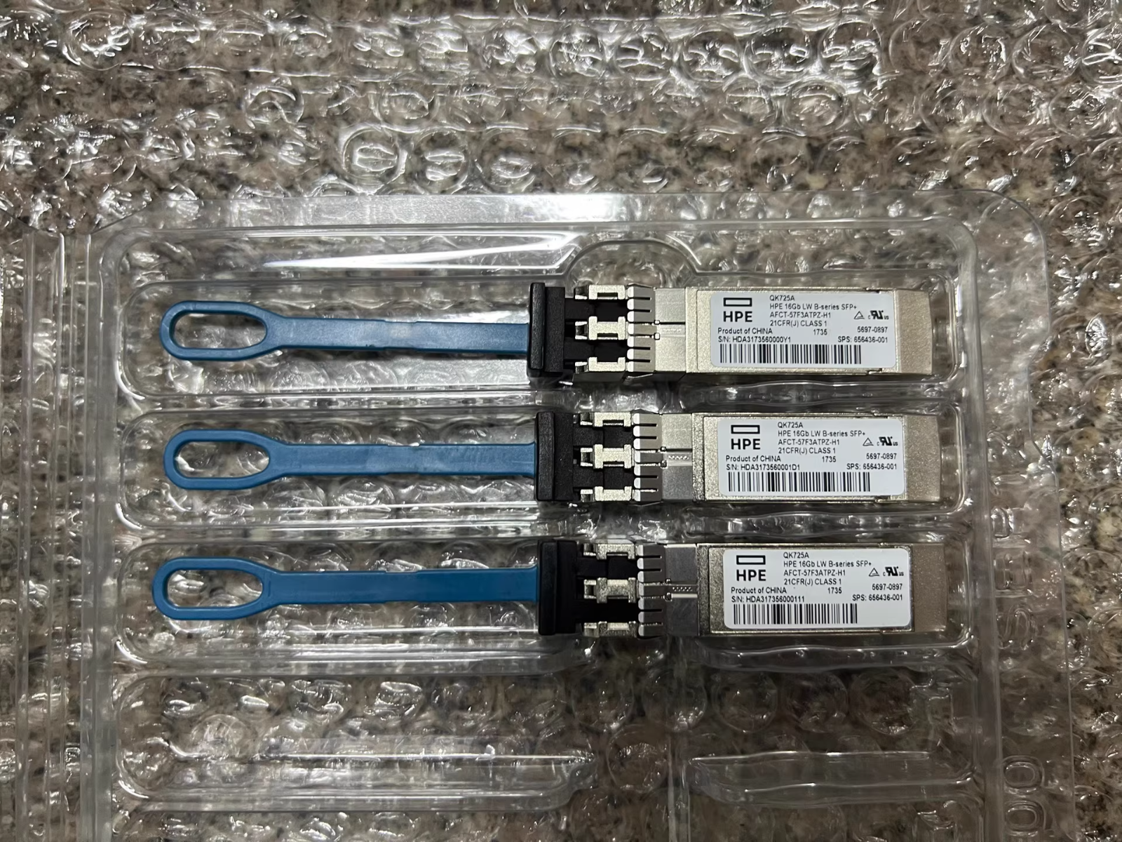HPE QK725A 16Gb LW B-series SFP+1310nm 10km 1310nm SMF 5697-0897 SPS: 656436-001