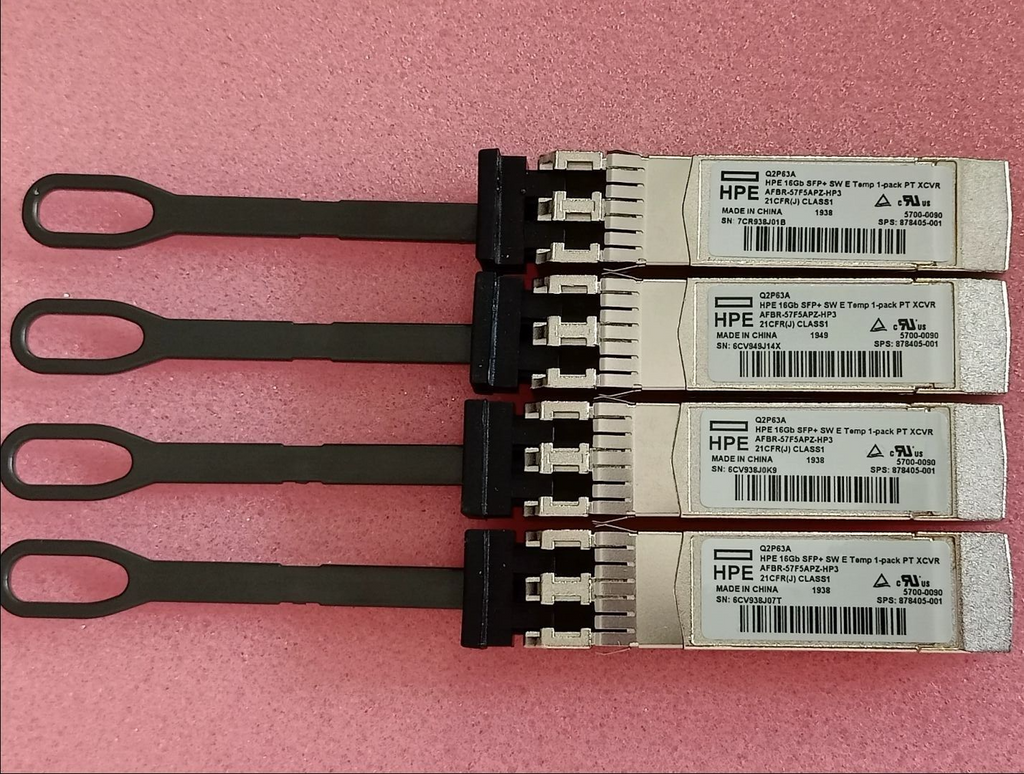 1pcs HPE Q2P63A 16Gb SFP+ SW E-Temp 1-Pack Pull Tab XCVR 878405-001 Transceiver