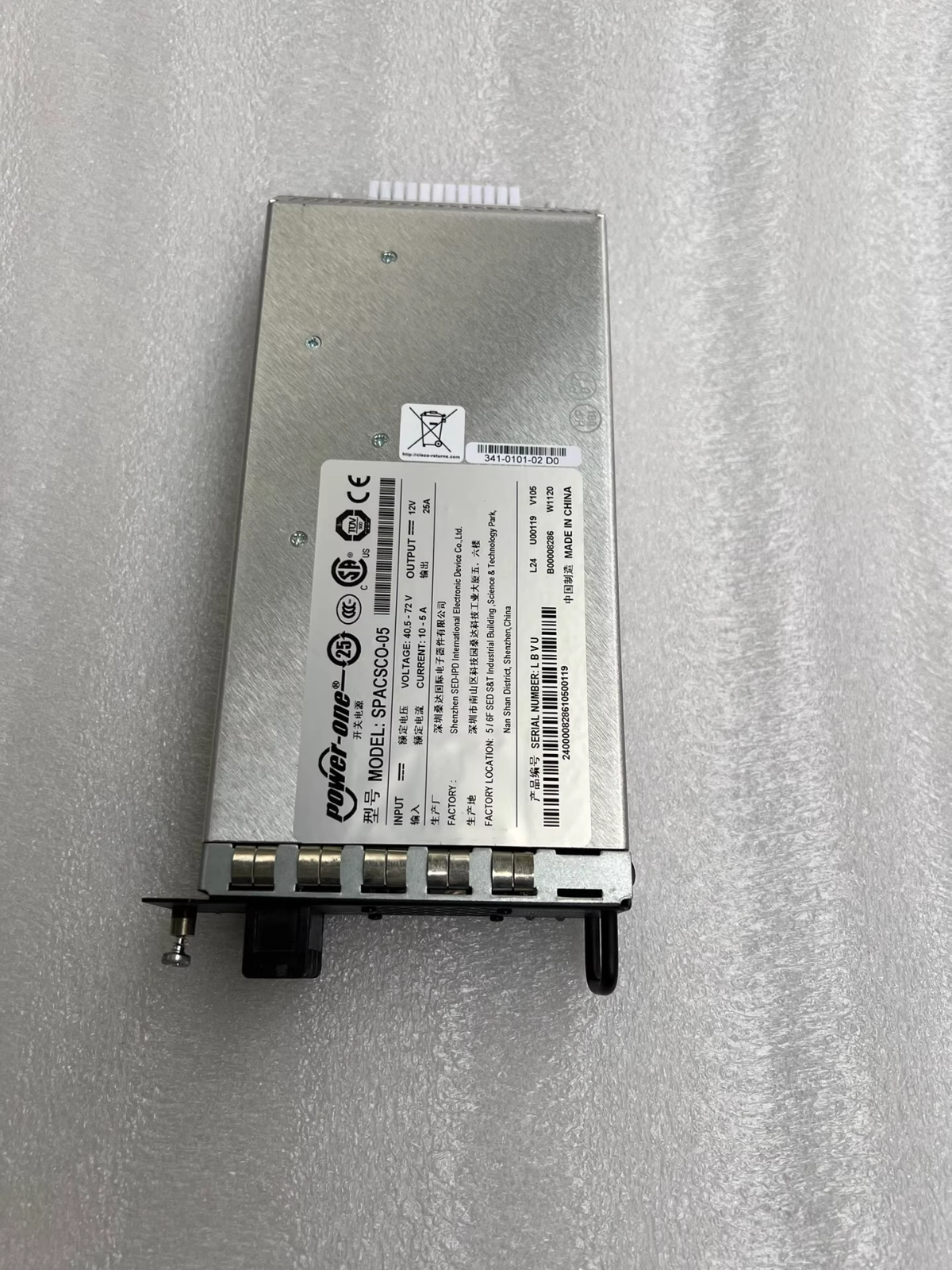 1pc Cisco PWR-C49-300DC Catalyst 4900 300-Watt DC Power Supply Tested