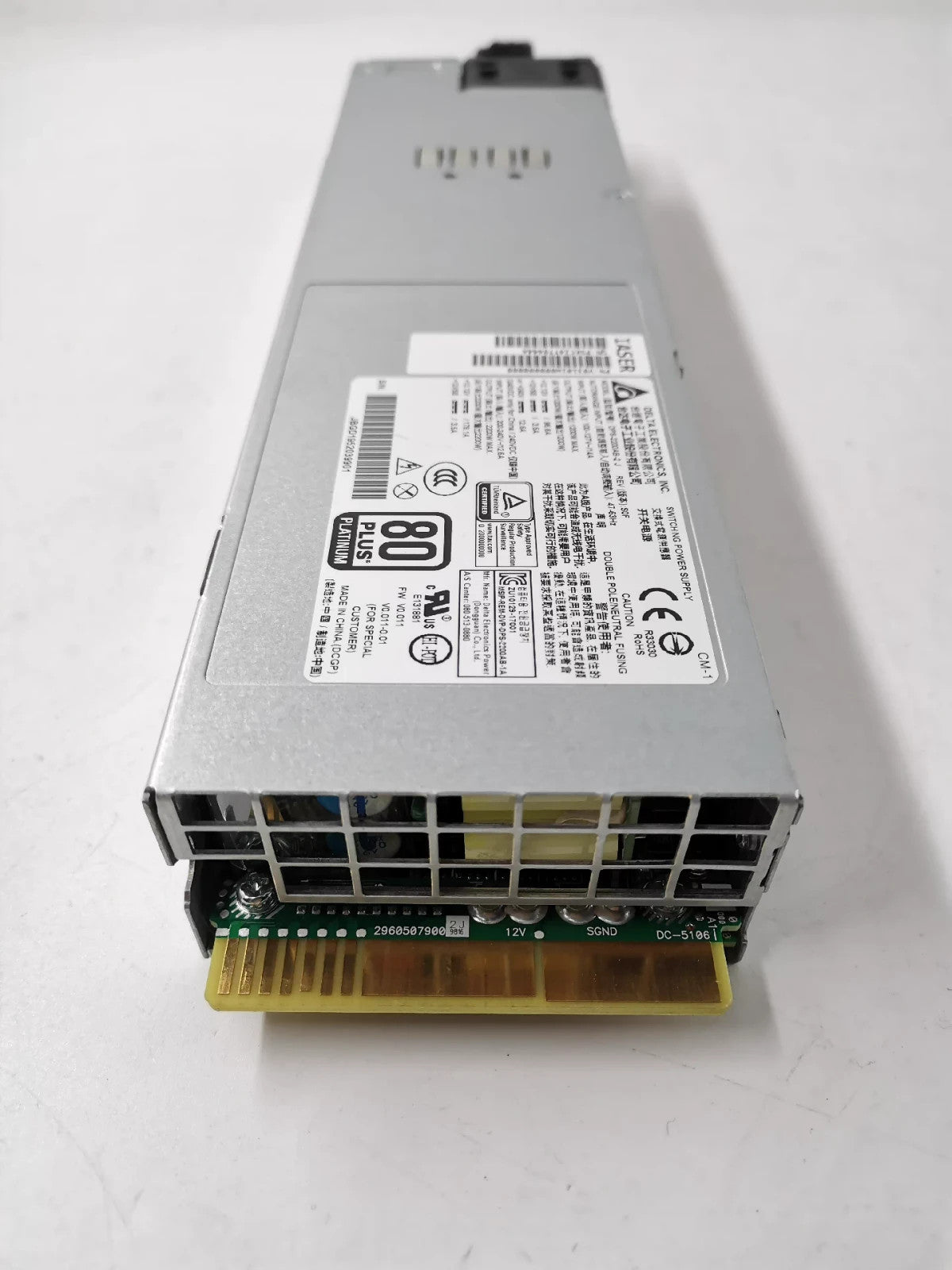 1pc Delta 2200W 80+ Platinum Hot-Swap Redundant Server PSU DPS-2200AB-2