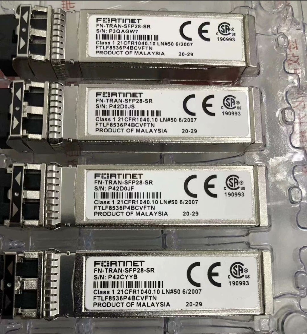 2 St. Fortinet FN-TRAN-SFP28-SR 25GE/10GE Dual Rate Transceiver SFP-25G-SR 850nm
