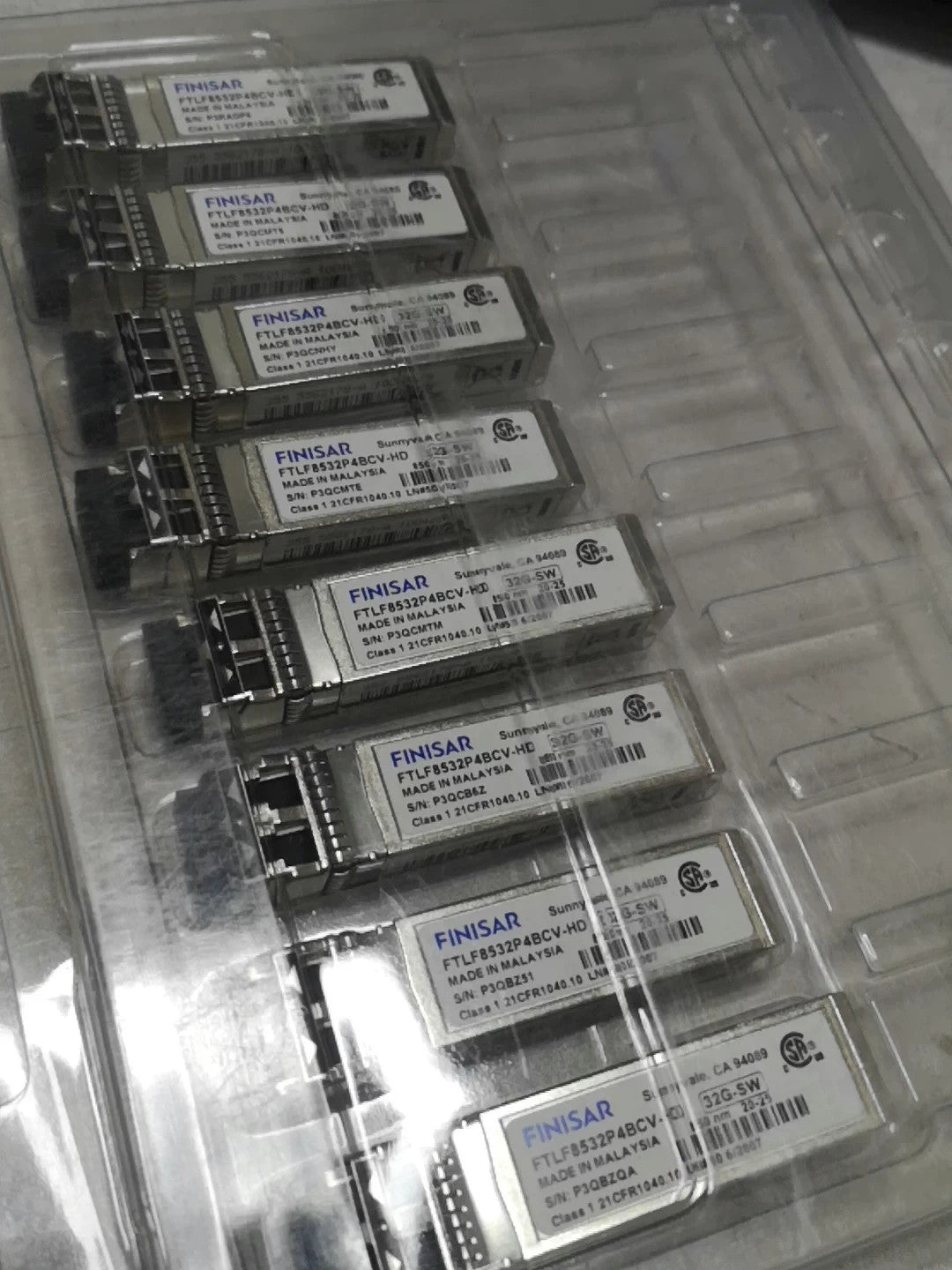 1PC FTLF8532P4BCV-HD Finisar 32GB SFP28 850nm SW FC Optical Transceivers Hitachi