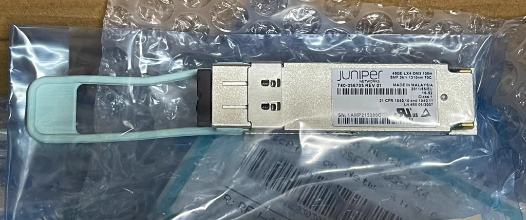 1PCS JUNIPER 740-056705 JNP-QSFP-40G-LX4 40GE-LX4 OM3 100m 1310nm SMF MODULE