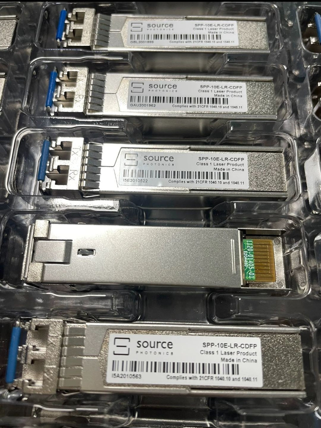 10PCS Source Photonics 10GBASE-LR/LW SFP+ 1310nm 1.4km TX/RX 10G SPP-10E-LR-CDFP