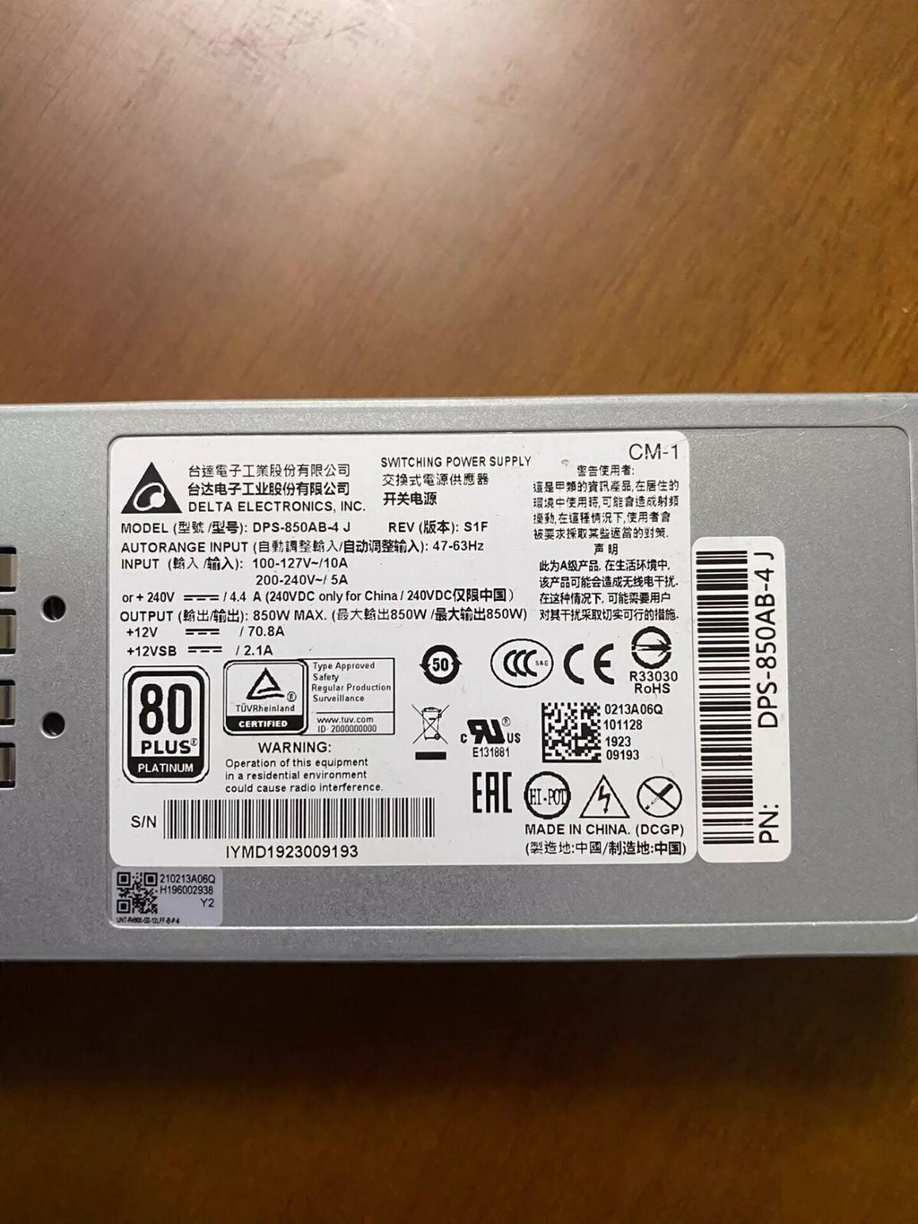 Fuente de alimentación original H3C de 850W DPS-850AB-4 Fuente de alimentación probada