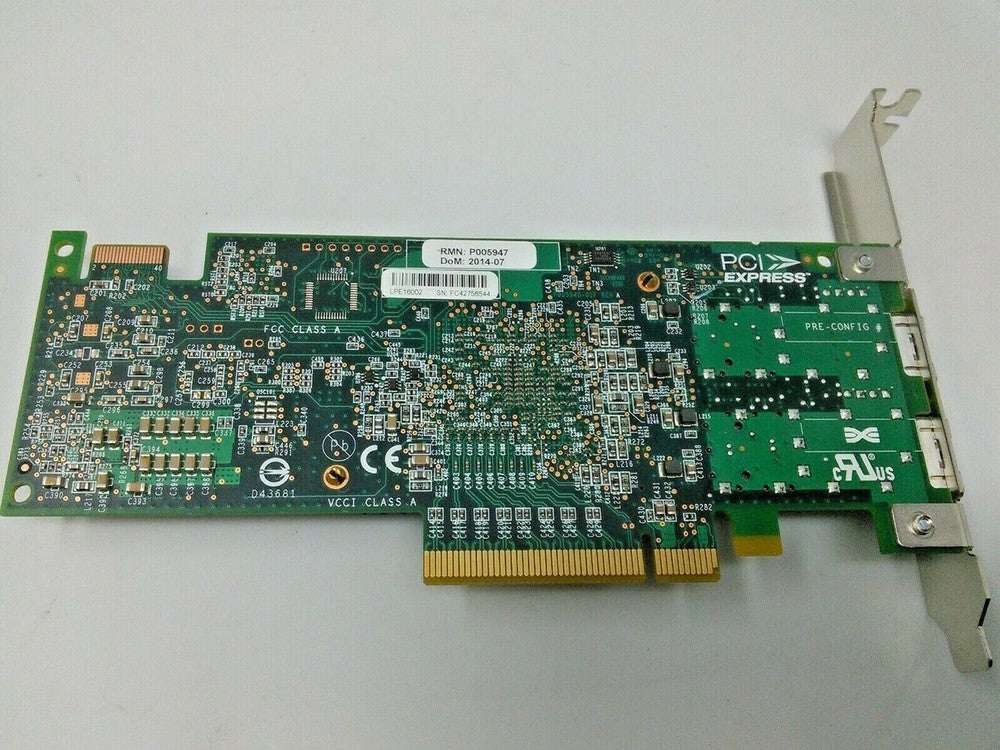 IBM 00E3496 D77535 577F 2-Port SFP+ Fiber Channel Adapter PCIe2x8 16Gbps