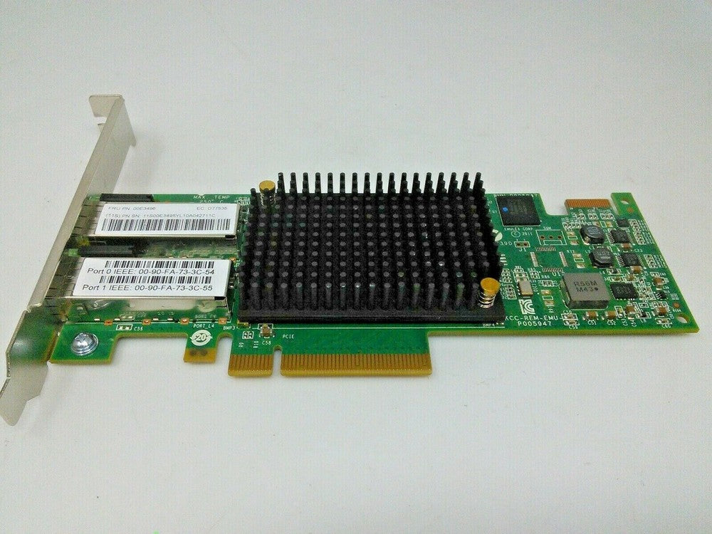 IBM 00E3496 D77535 577F 2-Port SFP+ Fiber Channel Adapter PCIe2x8 16Gbps