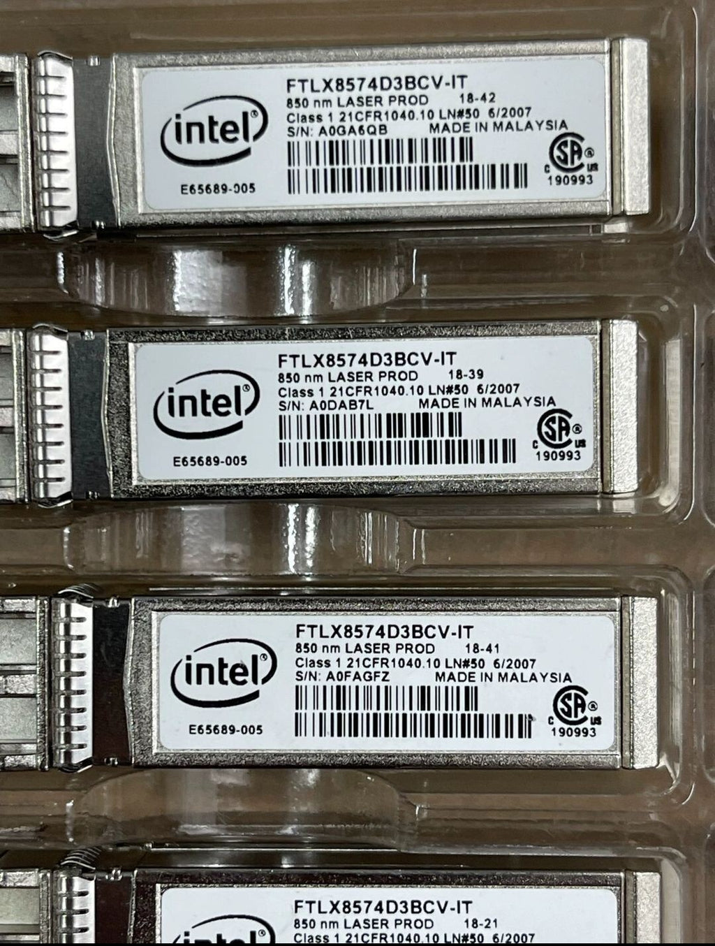 5pcs INTEL 10GB SR FTLX8574D3BCV-IT 10G FC SFP+ 850nm DELL 0XYD50 XYD50 Module