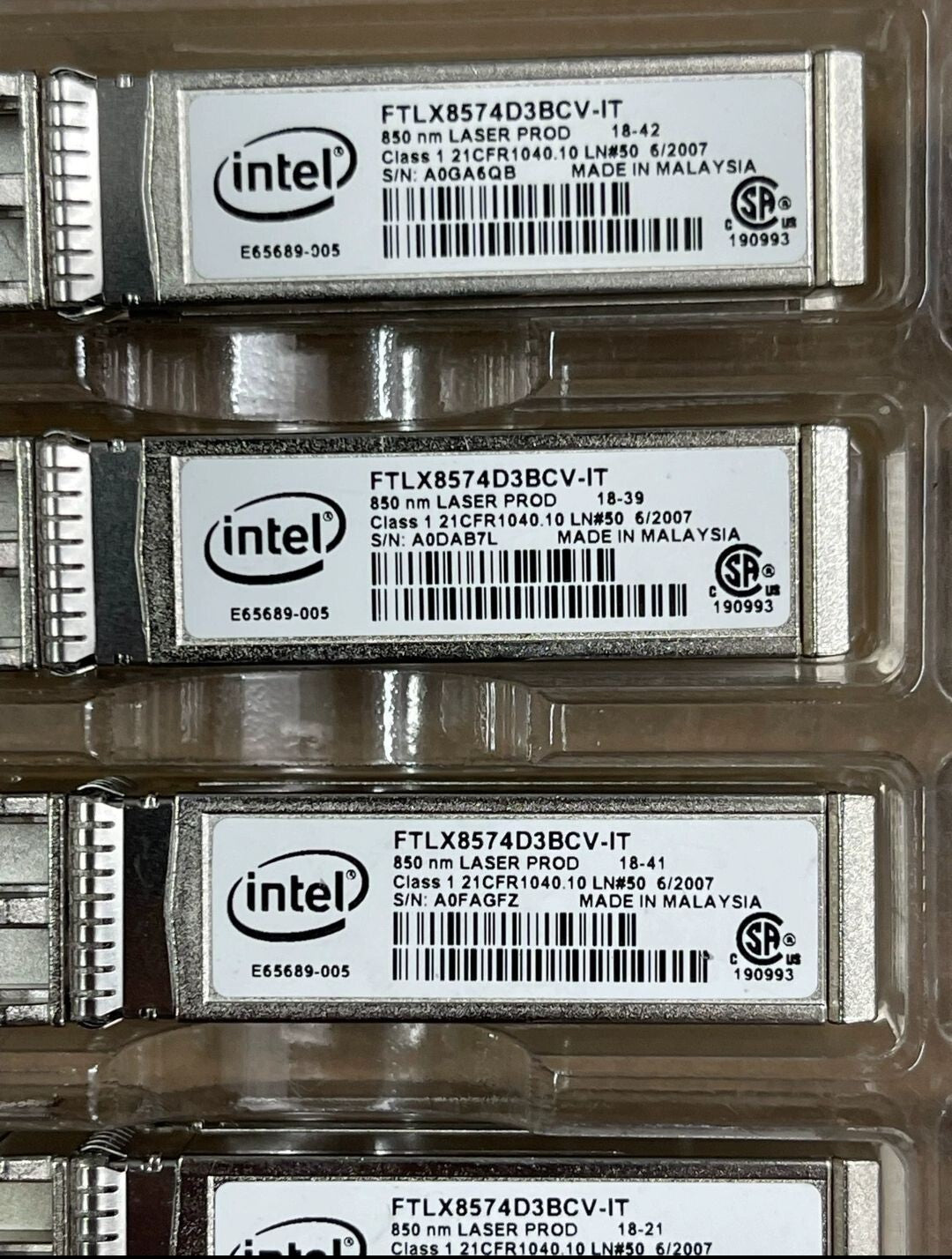 5pcs INTEL 10GB SR FTLX8574D3BCV-IT 10G FC SFP+ 850nm DELL 0XYD50 XYD50 Module