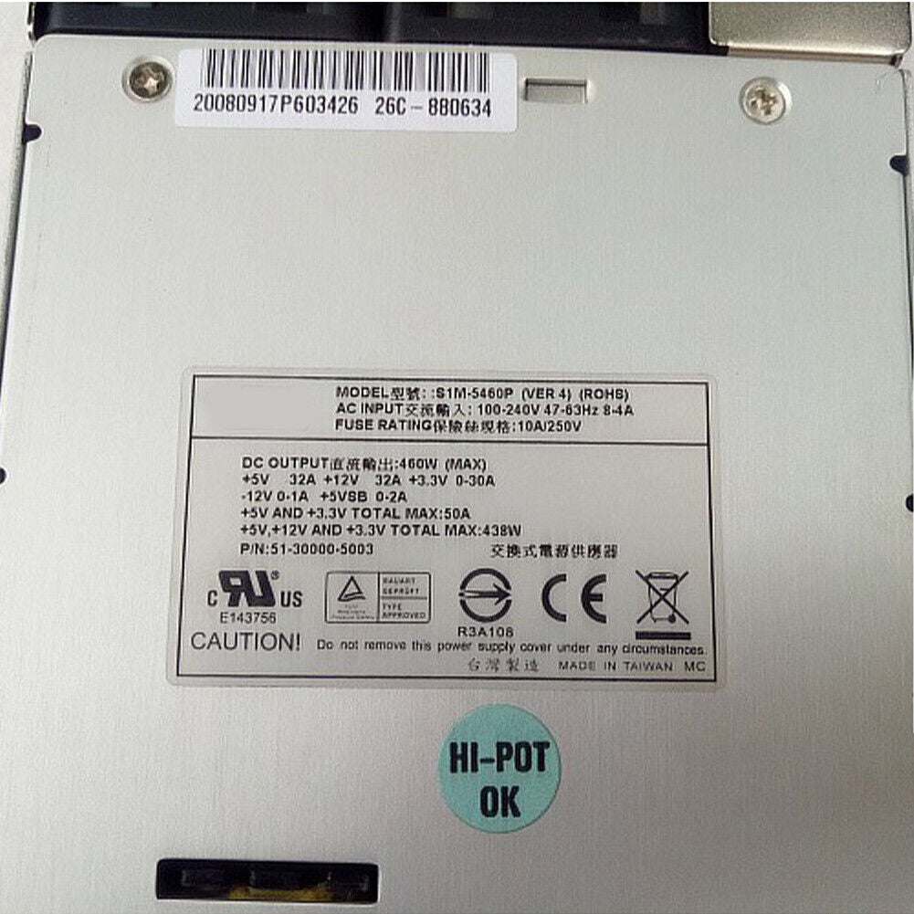 ZIPPY S1M-5460P 460W Netzteil SIM-5460P Disk Array Redundant