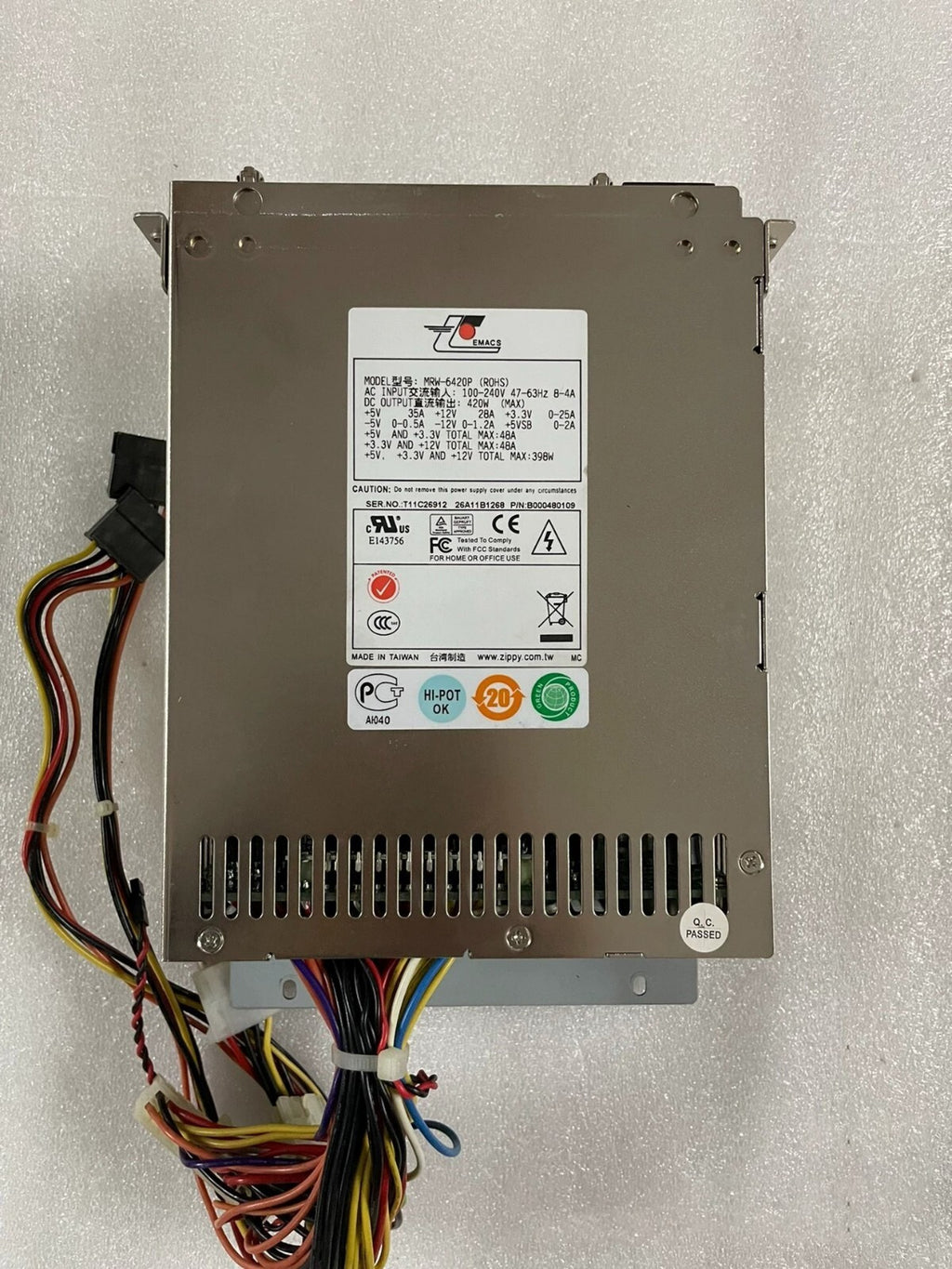 Fuentes de alimentación de servidor EMACS MRW-6420P 420W 2x MRW-6420P-R 100-240V 47-63Hz 8-4A