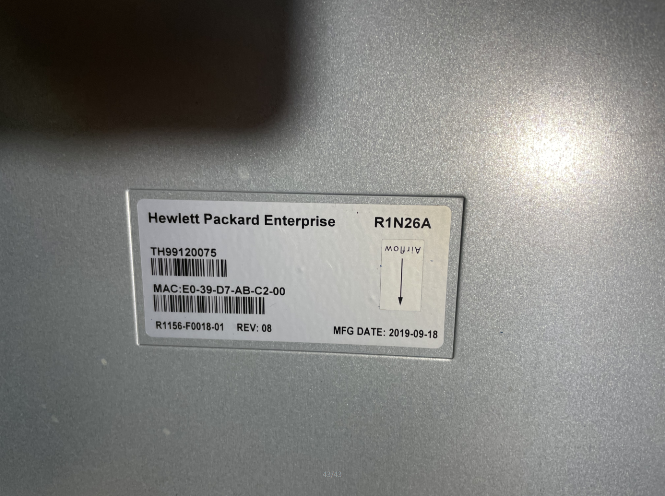 HPE R1N26A Composable Fabric FM 3180 8 Port QSFP28 and 48-port 10/25GbE Switch