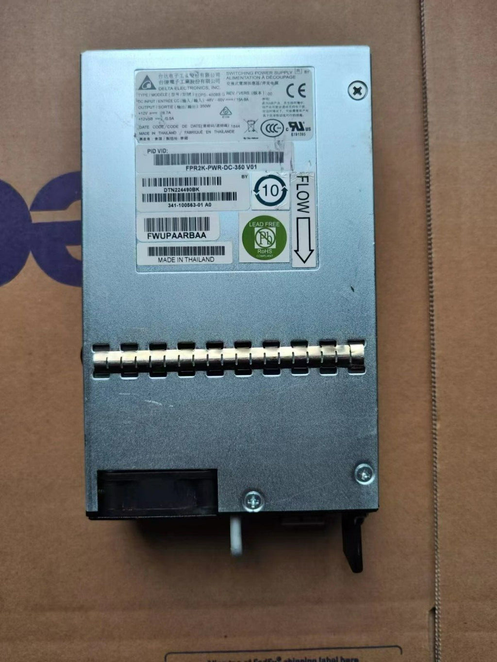 Fuente de alimentación de CC Cisco FPR2K-PWR-DC-350 341-100675 para la serie Firepower 2100, bueno